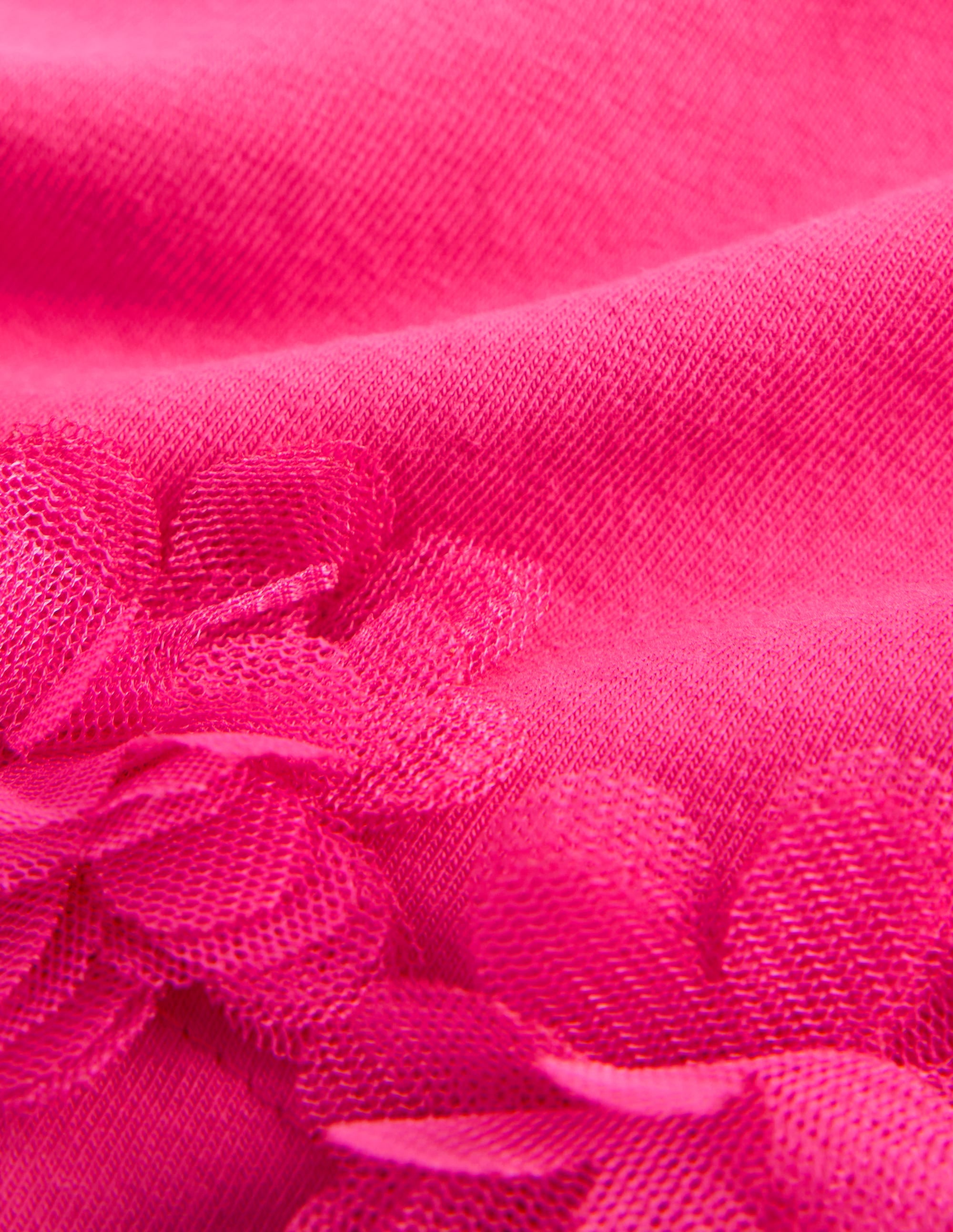 Tulle Hem Shorts-Flamingo Pink - Image 3