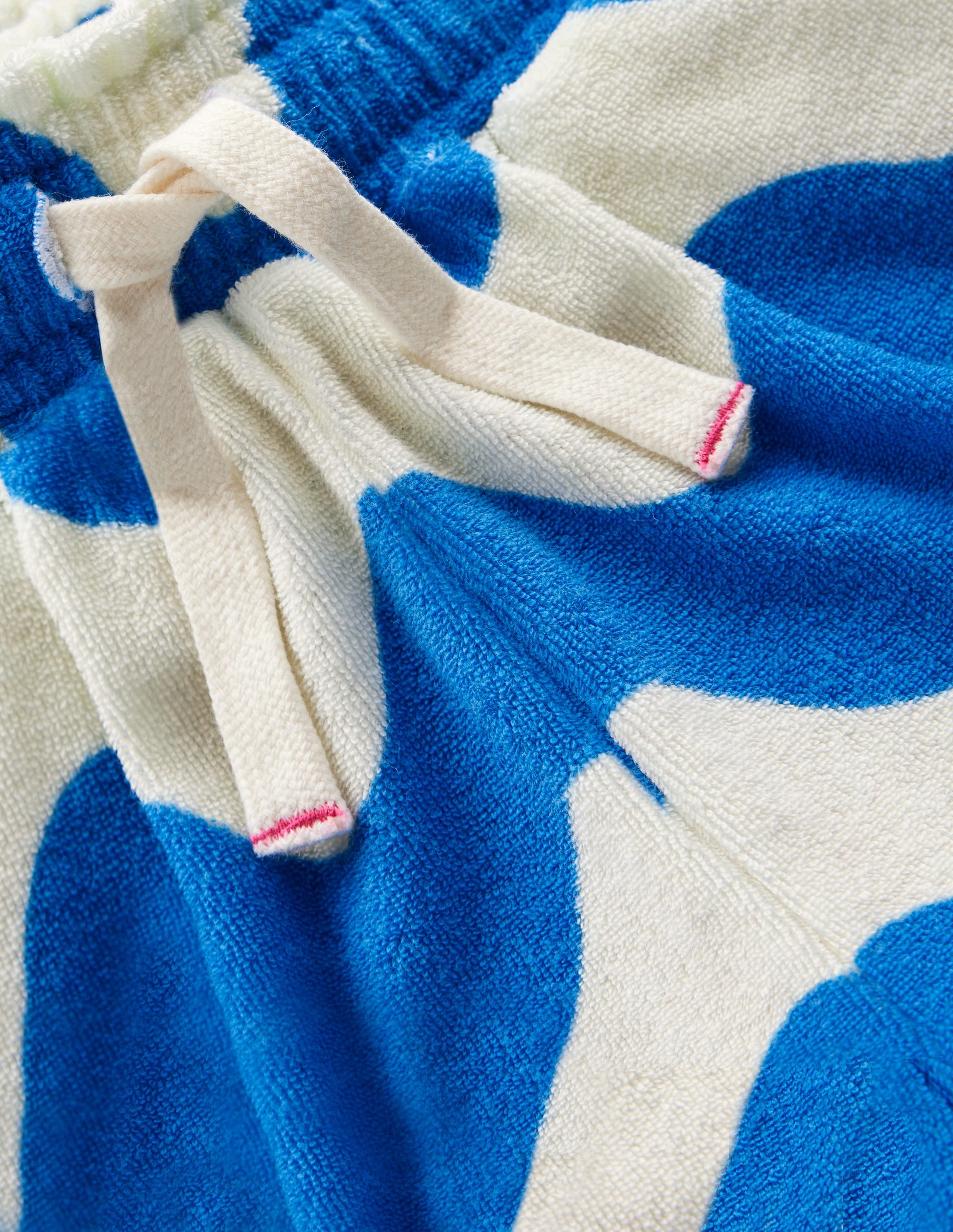 Towelling Ruffle Shorts-Blue Wave-3