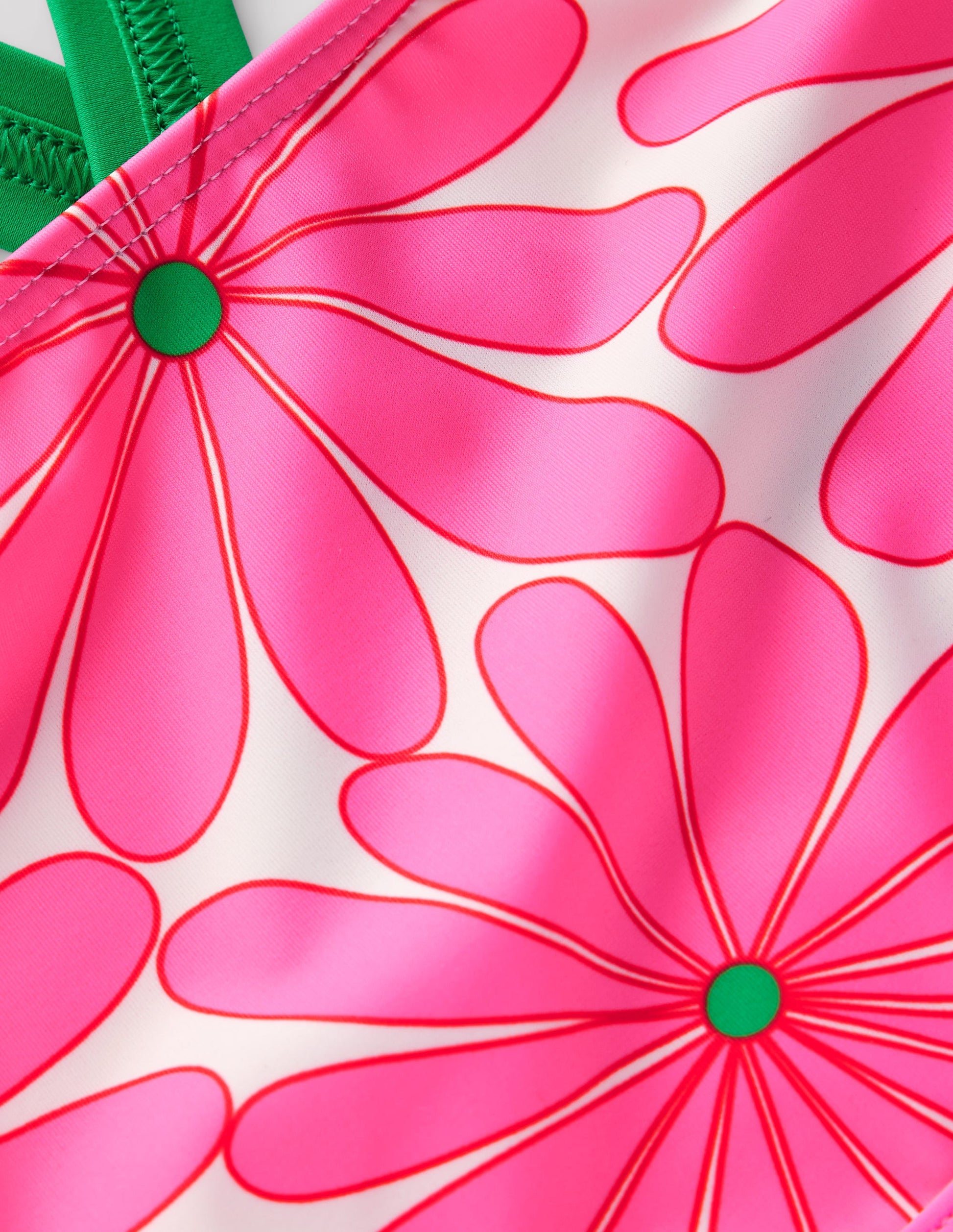 Cross-back Bikini Top-Festival Pink Daisy-3