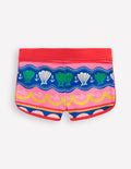 Patterned Swim Shorts-Multi Sea Shell Stripe