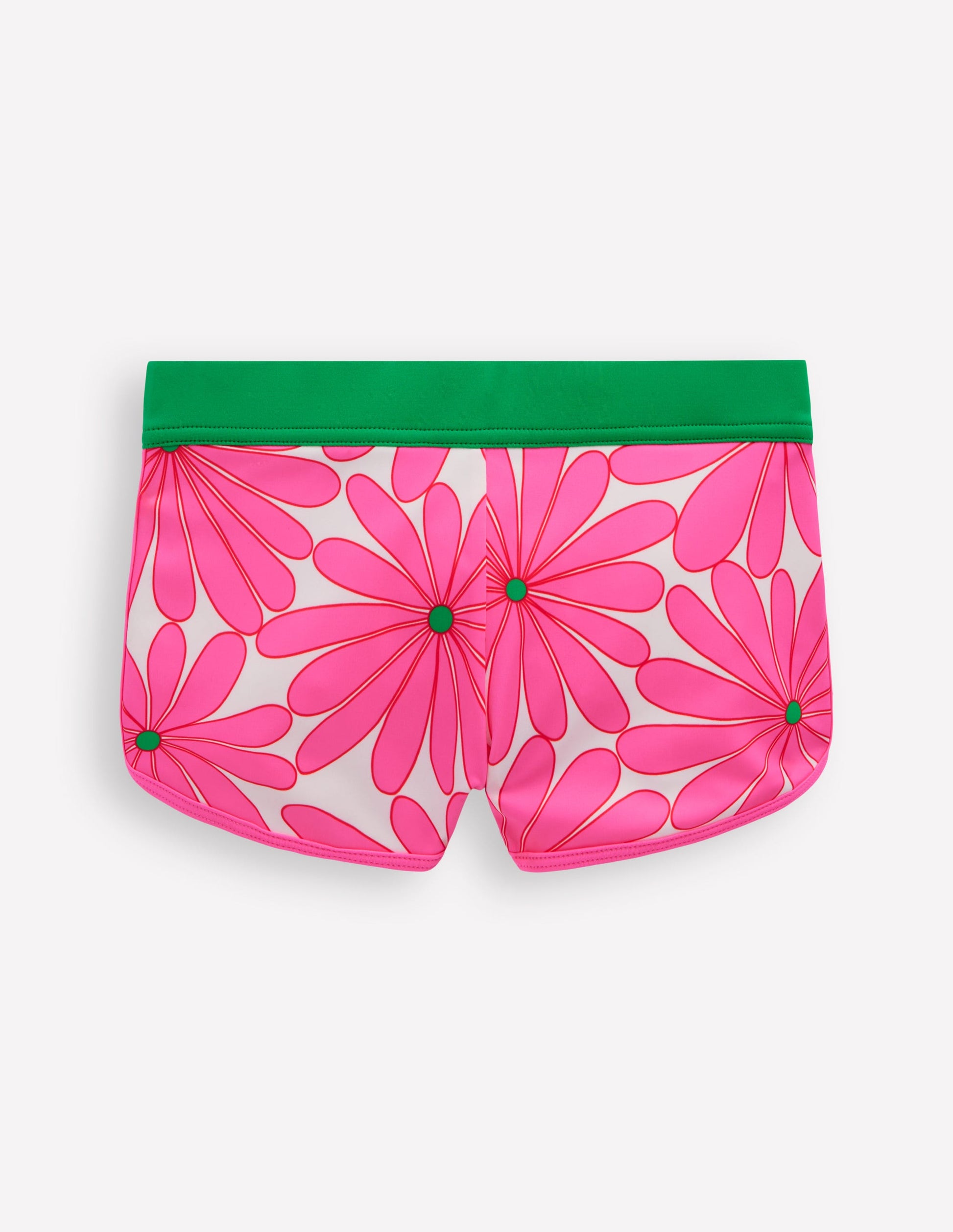 Patterned Swim Shorts-Festival Pink Daisy-1