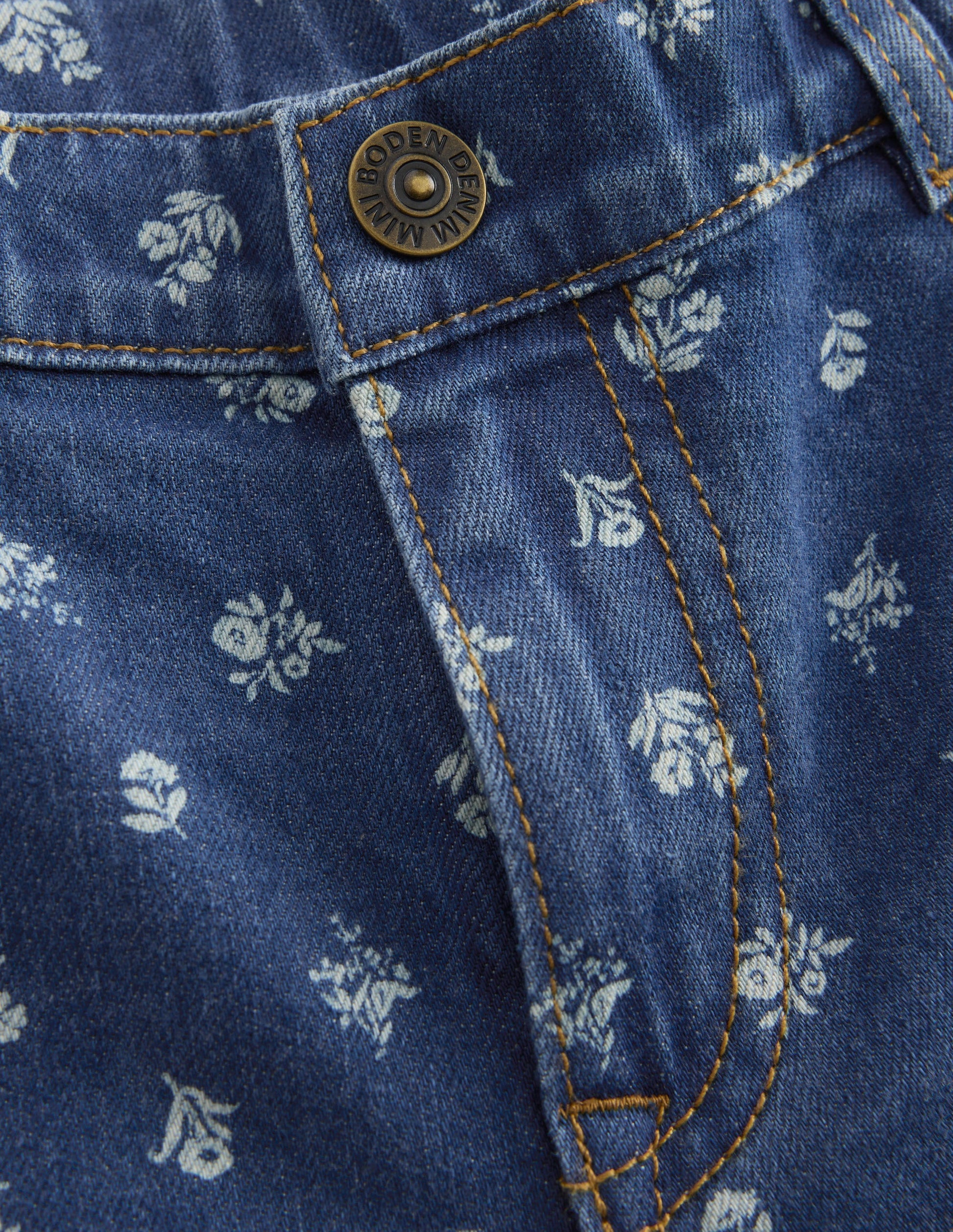 Wide Leg Jeans-Denim Floral-3