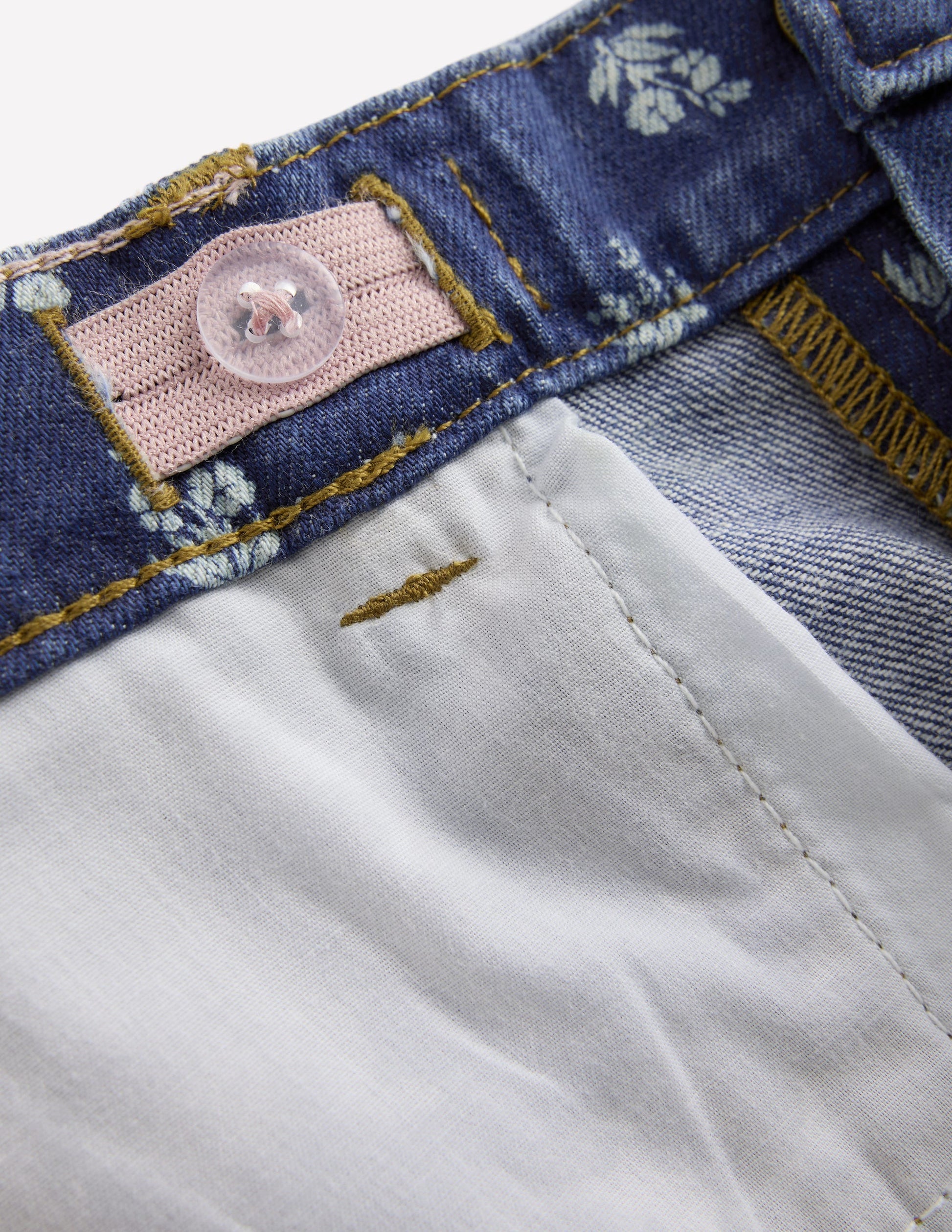 Wide Leg Jeans-Denim Floral-4