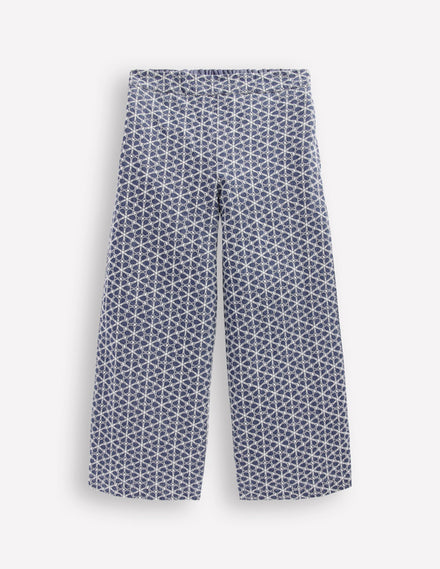 Occasion Trousers-Chambray Broderie