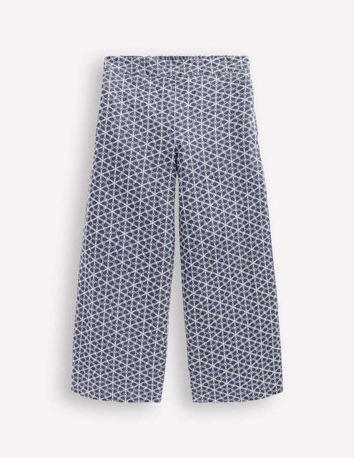 Occasion Trousers-Chambray Broderie