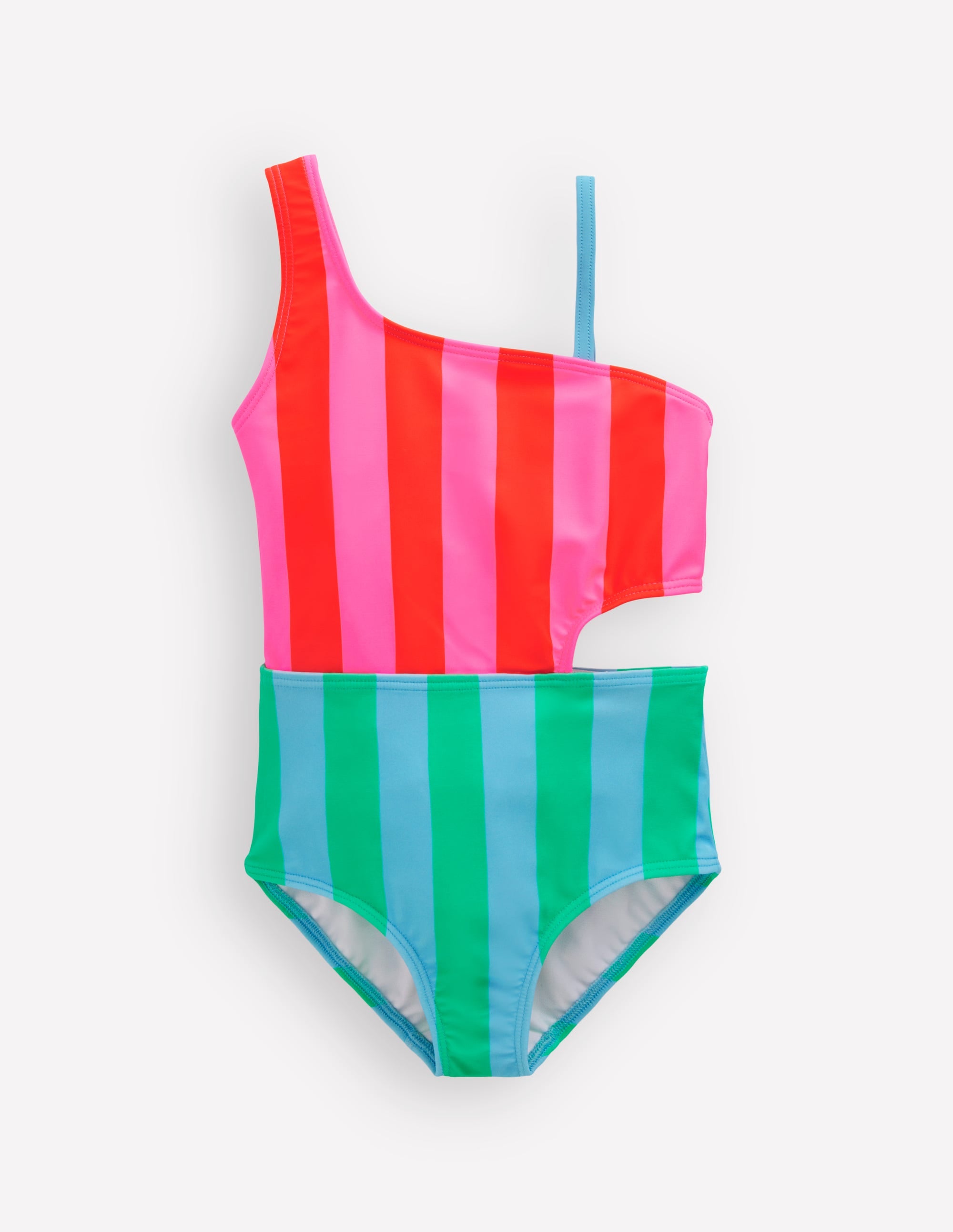 Cut Out Swimsuit-Multi Stripe - Image 1