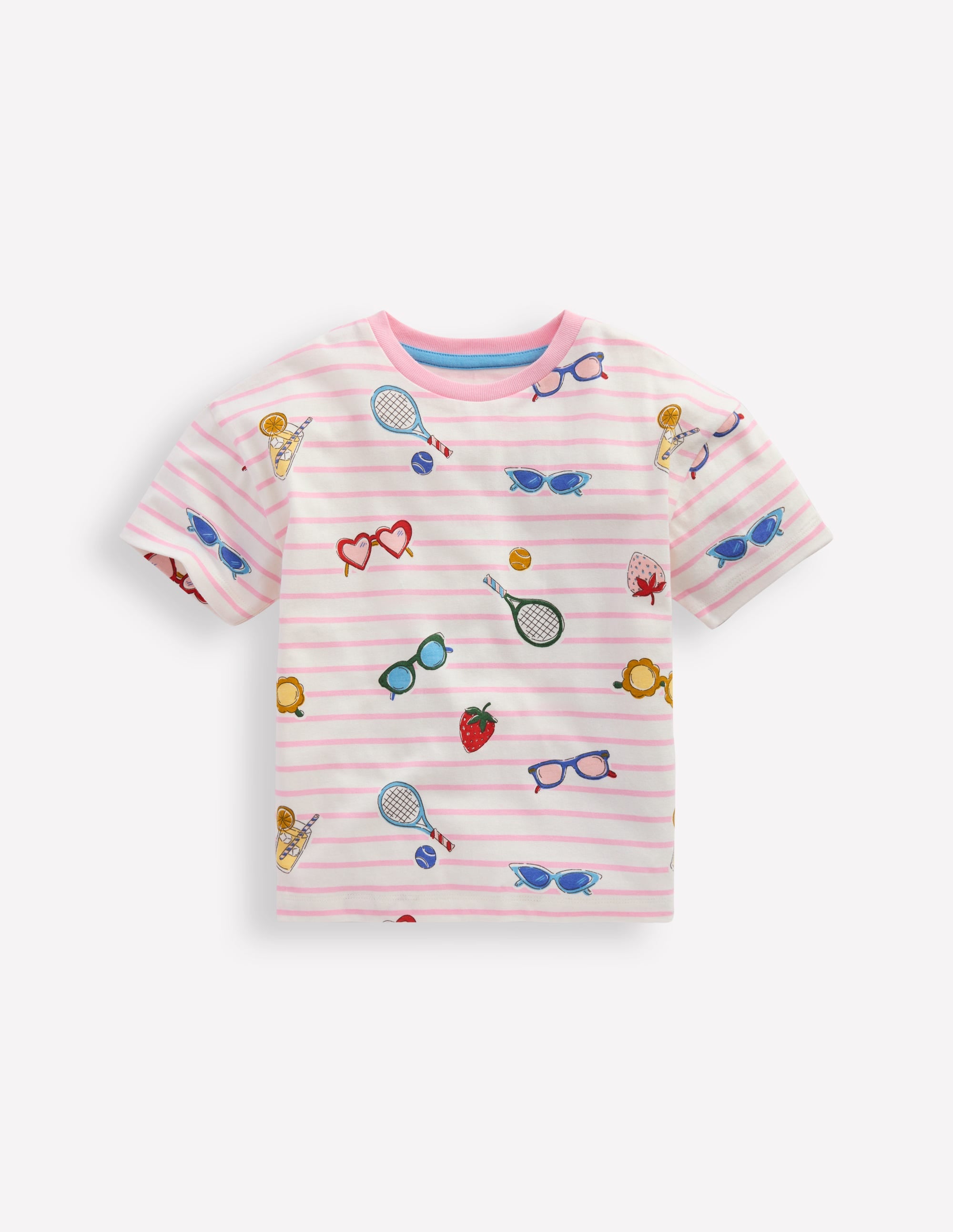 Easy Breton T-shirt-Spring Blossom Pink Holiday - Image 1