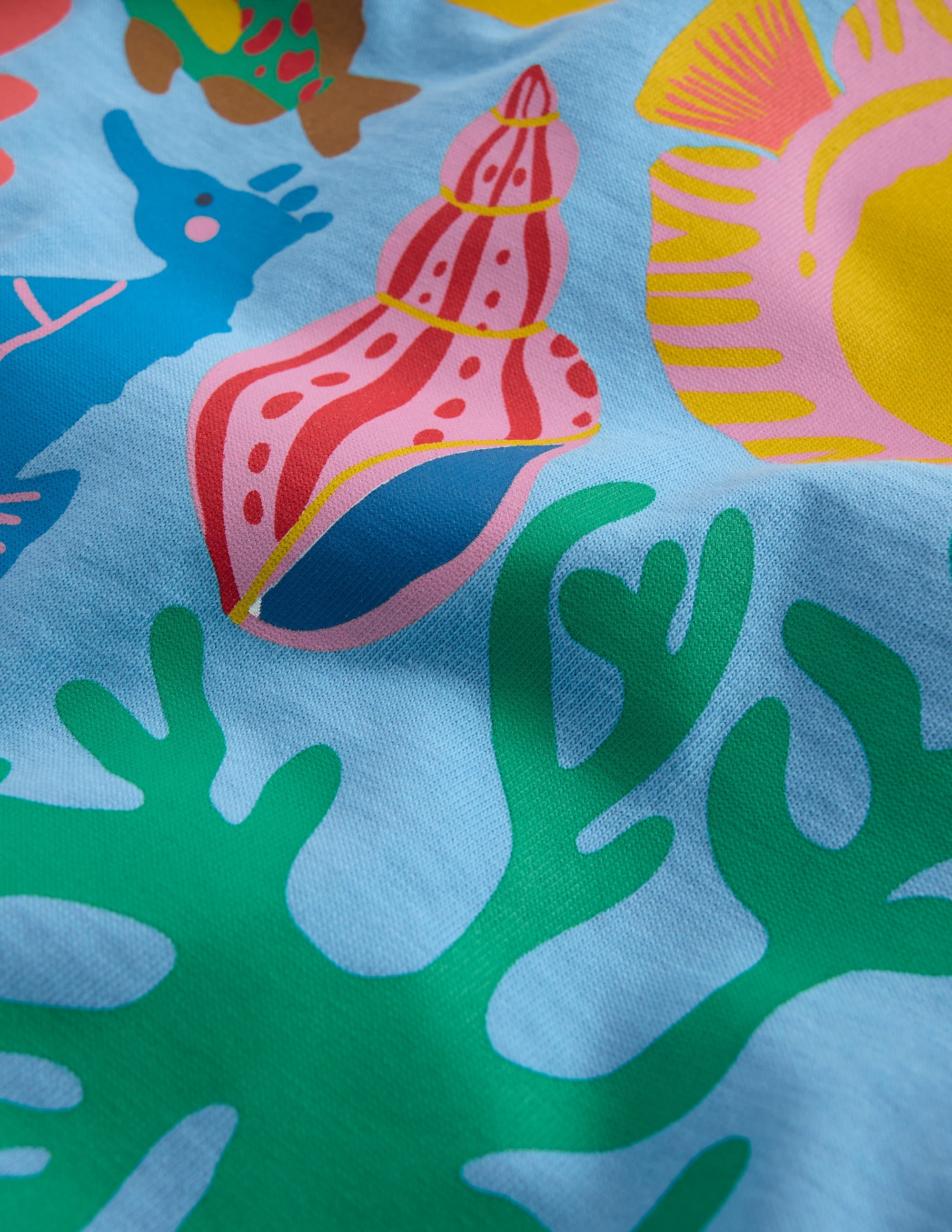 Short Sleeve Printed T-Shirt-Blue Sealife - Image 3