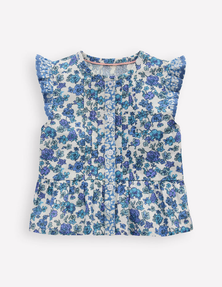 Flutter Button-through Top-Hotchpotch Floral