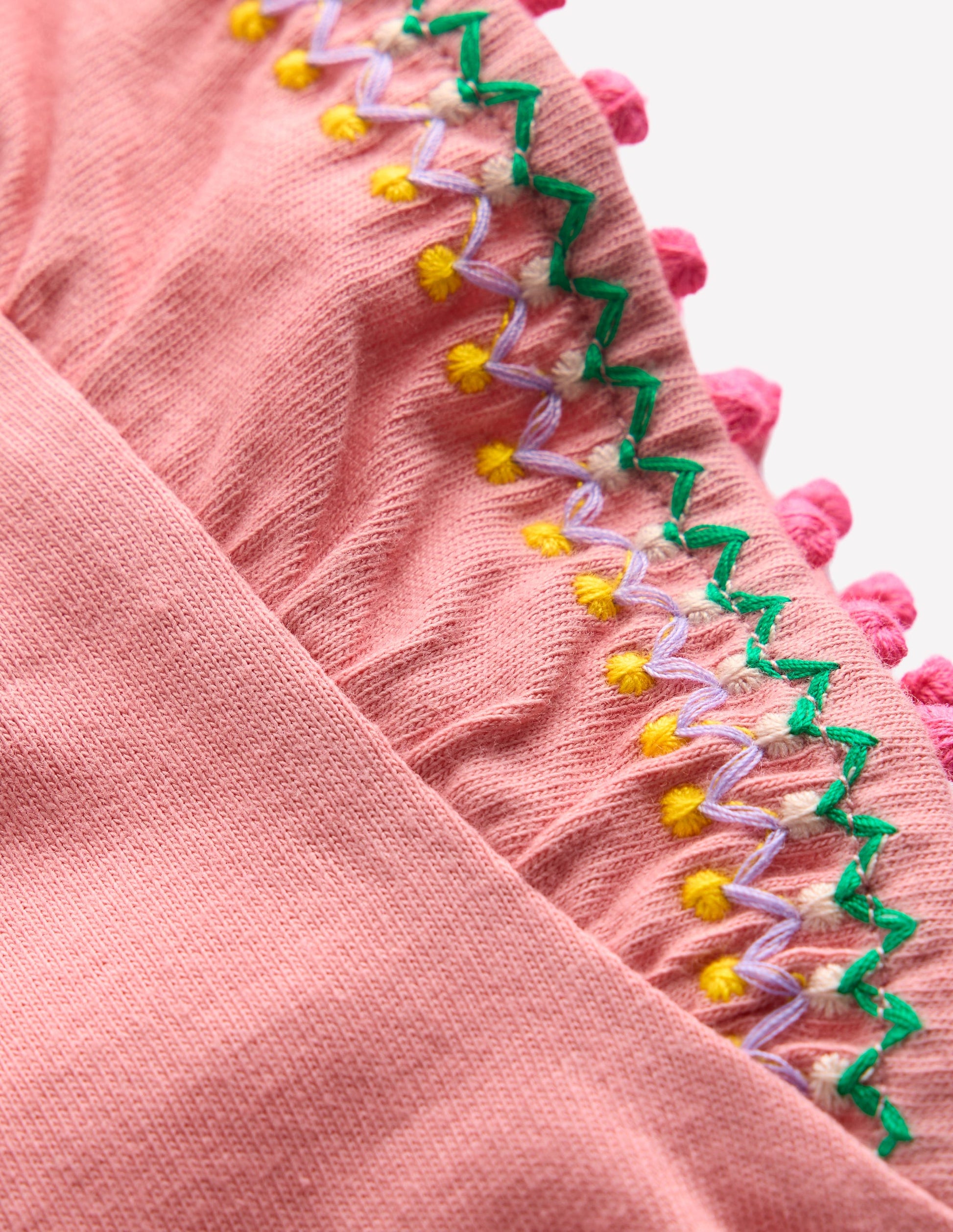 Flutter Sleeve Trim Top-Almond Pink-3
