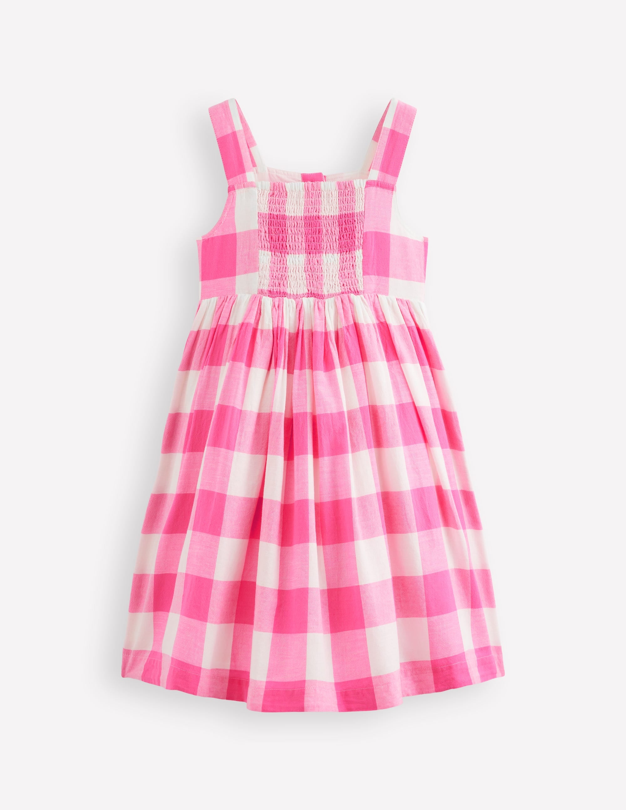 Remy Button Through Dress-Pink Punch Gingham - Image 4