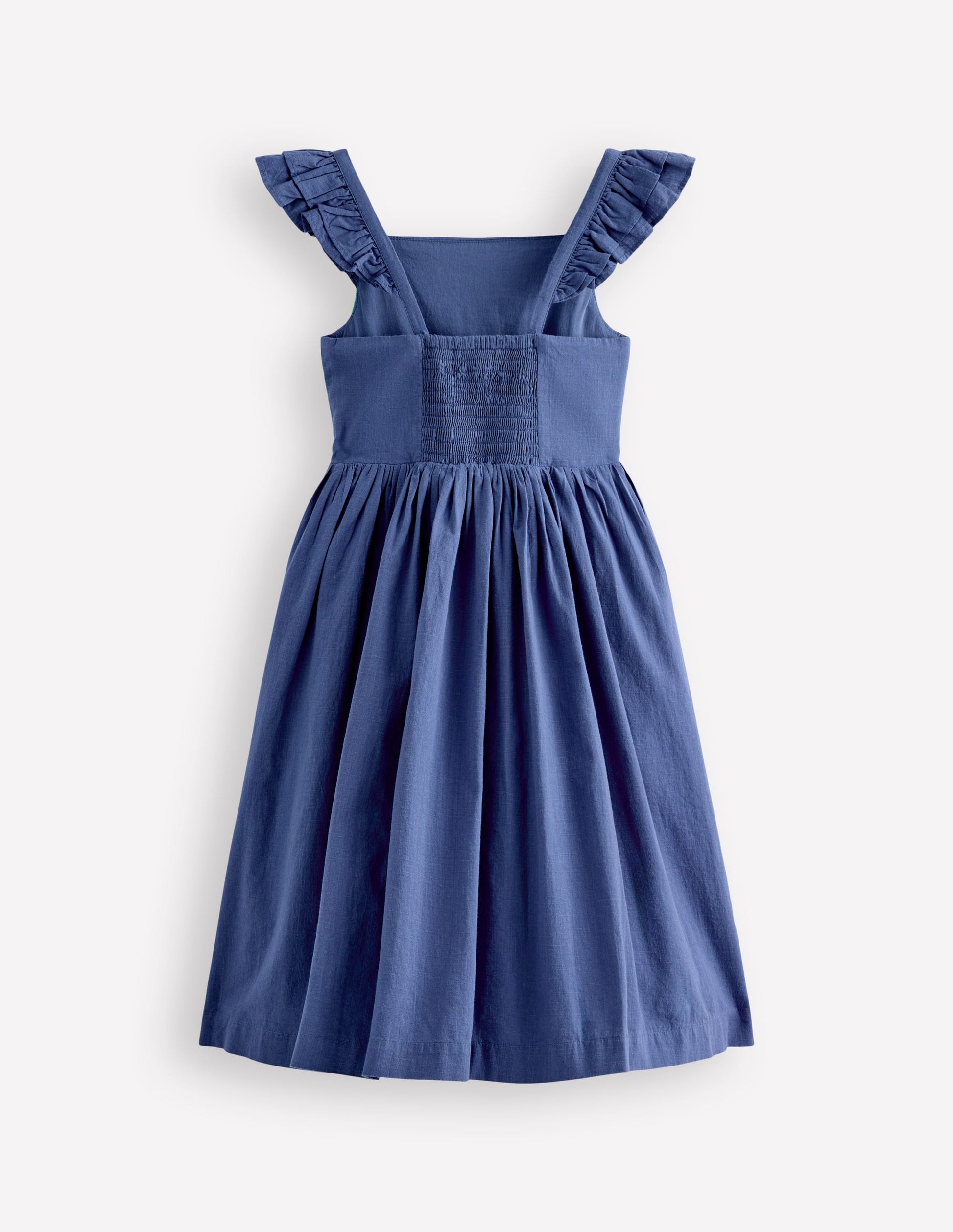 Annalisa Twirly Sundress-Denim Blue Embroidery-2