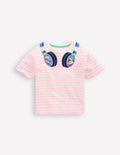 Easy Applique T-shirt-Formica Pink/ Ivory Headphones