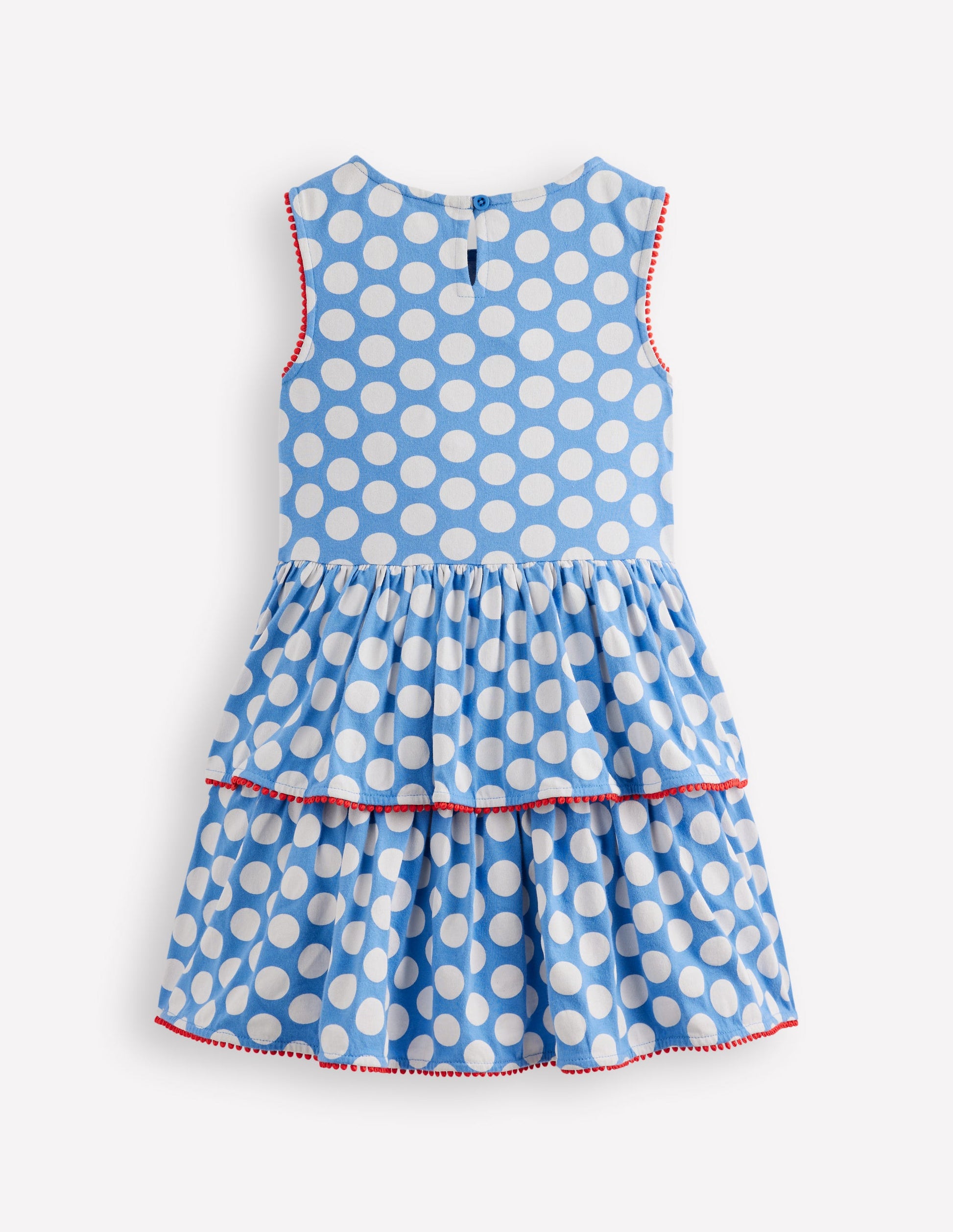Tiered Jersey Sundress-Blue Spot-2