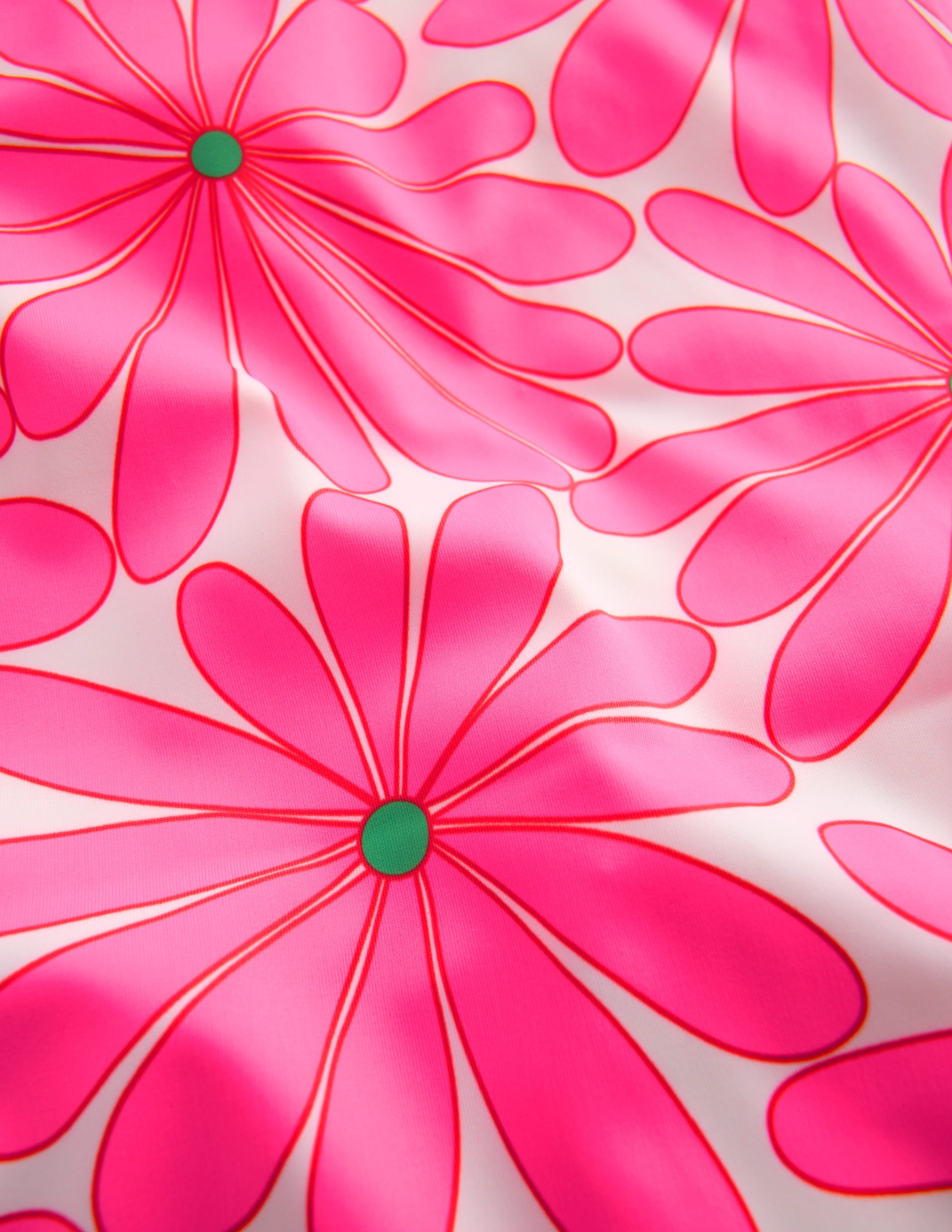 Cross-Back Printed Swimsuit-Festival Pink Daisy - Image 5