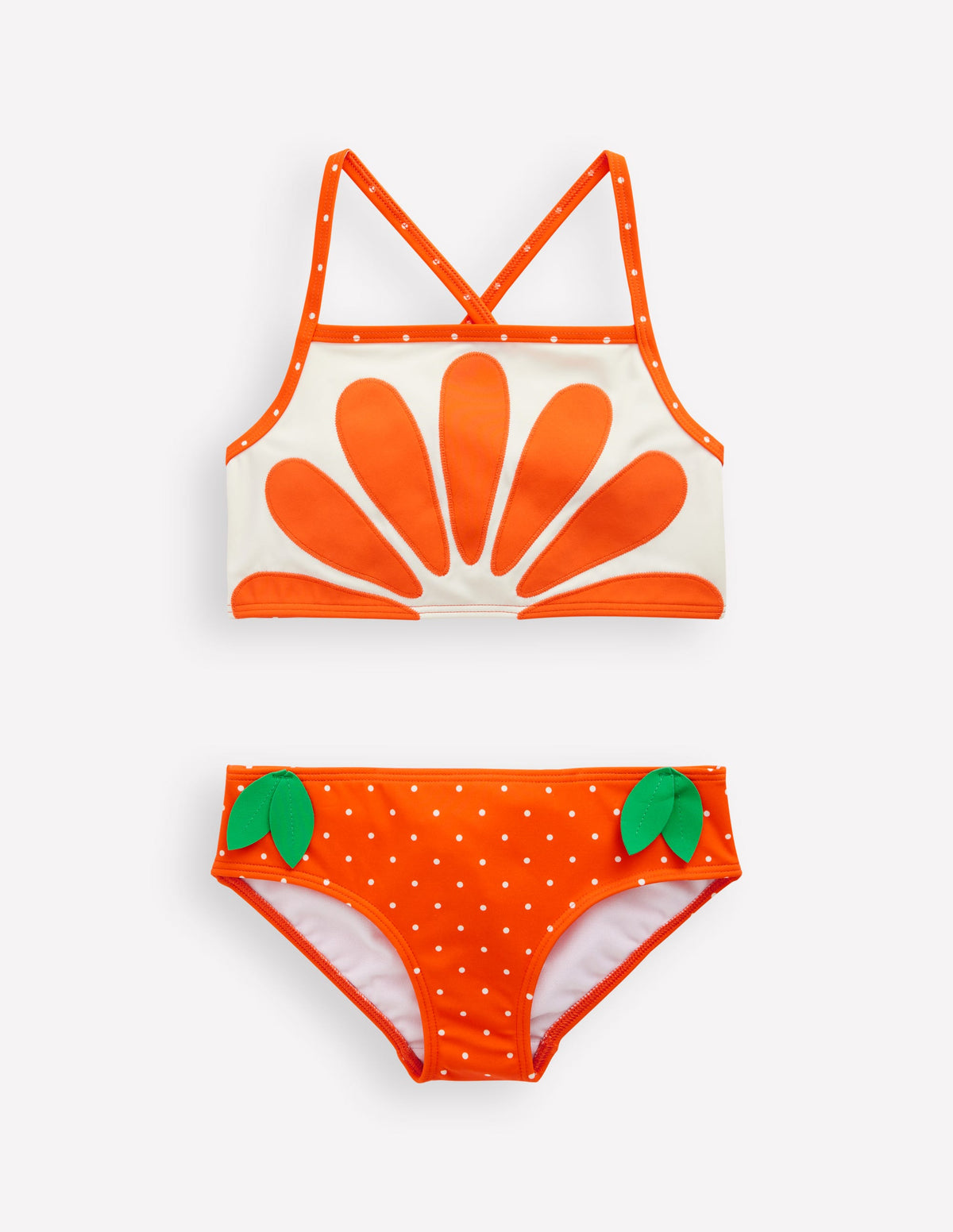 Logo Cross Back Bikini-Bright Orange - Image 3
