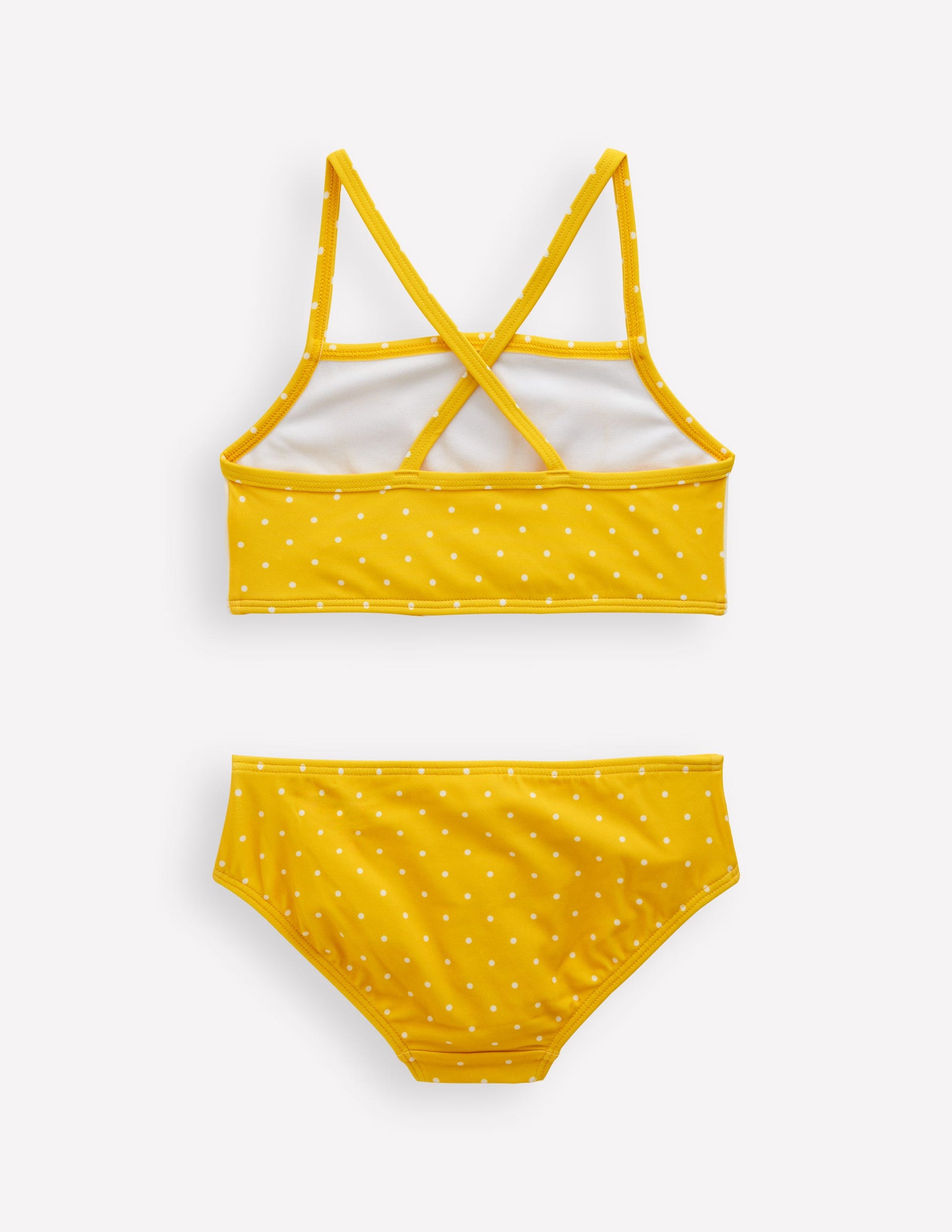 Logo Cross Back Bikini-Yellow-2