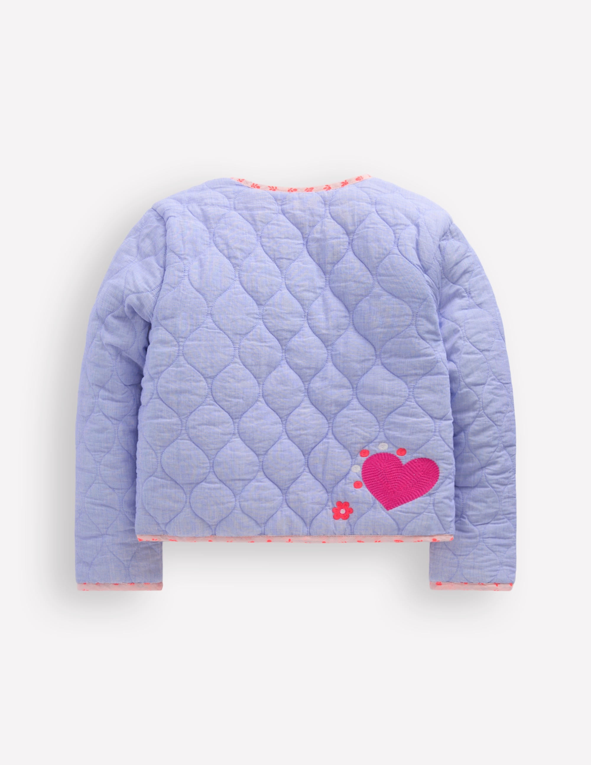 Reversible Quilted Jacket-Blue Embroidery - Image 2