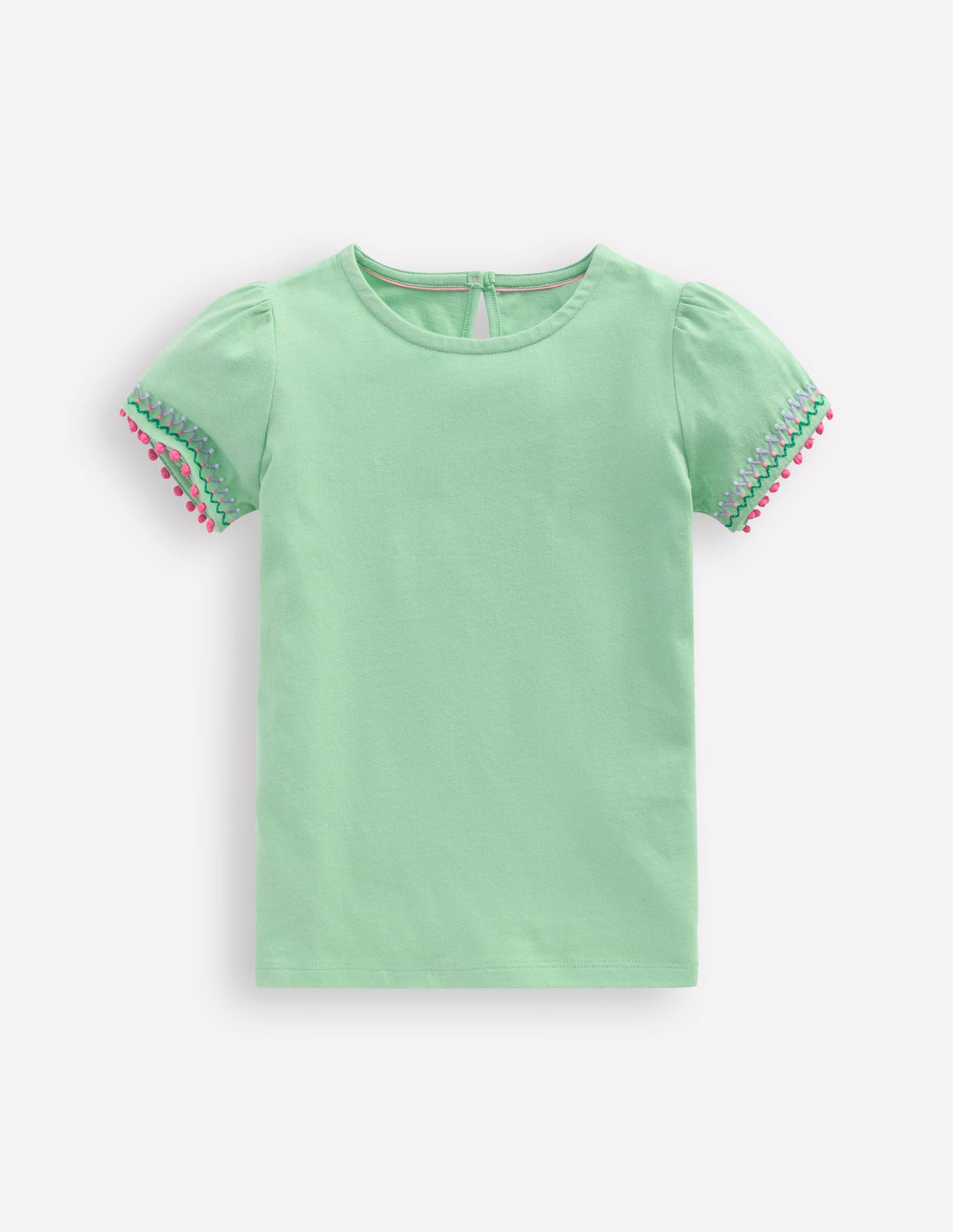 Puff Sleeve T-shirt-Pistachio Green - Image 1
