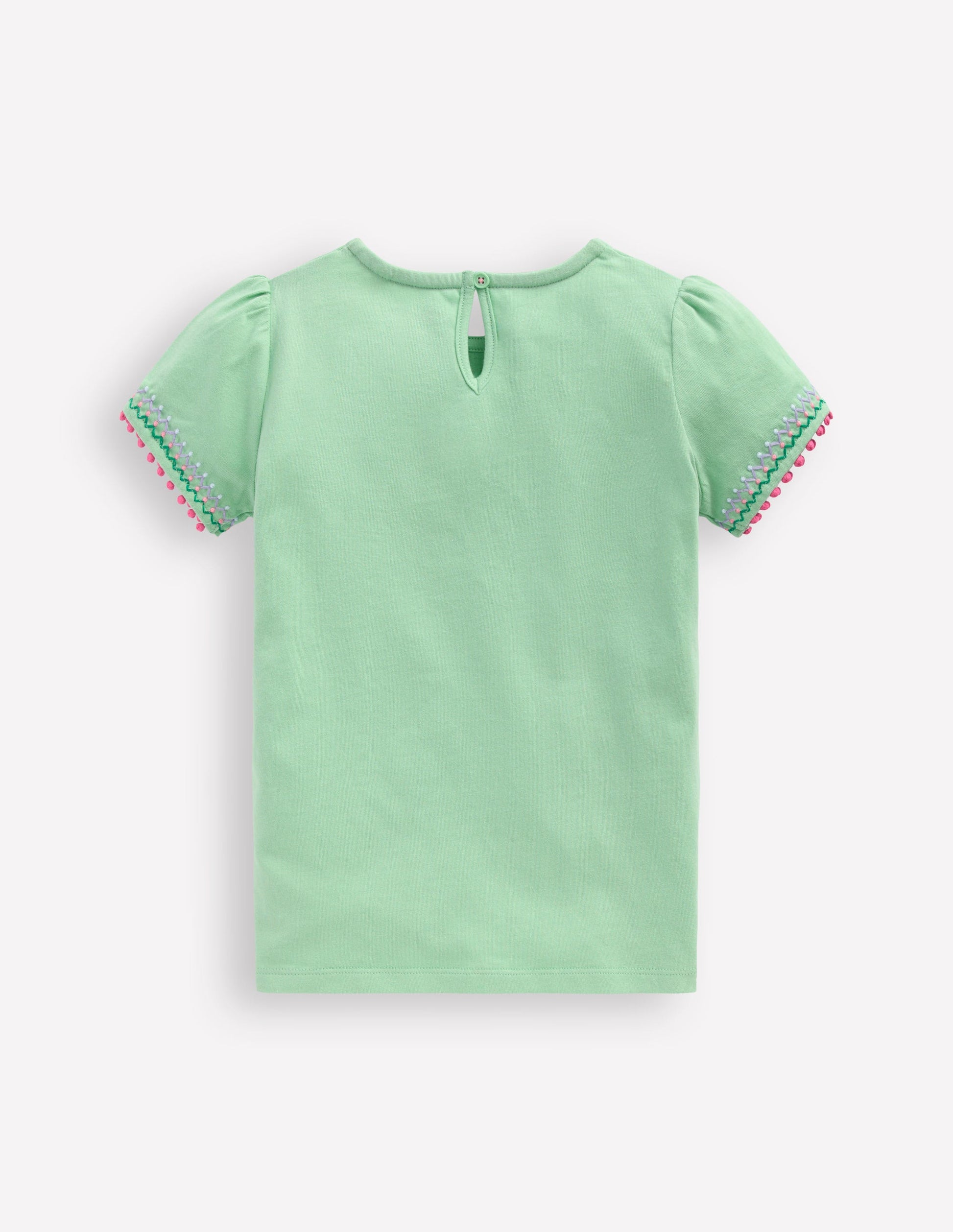 Puff Sleeve T-shirt-Pistachio Green-2