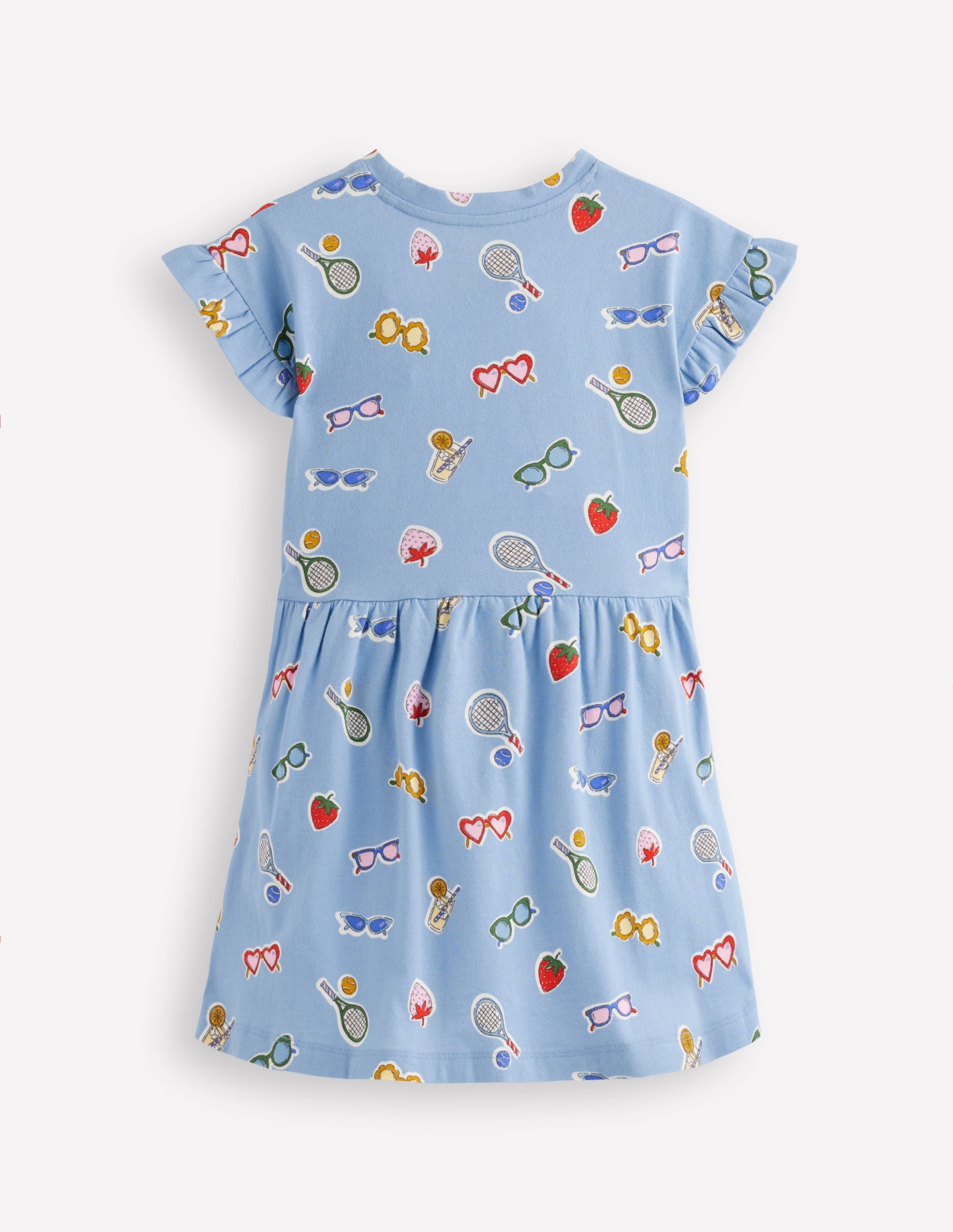 Jersey T-Shirt Dress-Glacier Blue Holiday Print | Boden UK Jersey T-Shirt Dress-Glacier Blue Holiday Print | Boden UK