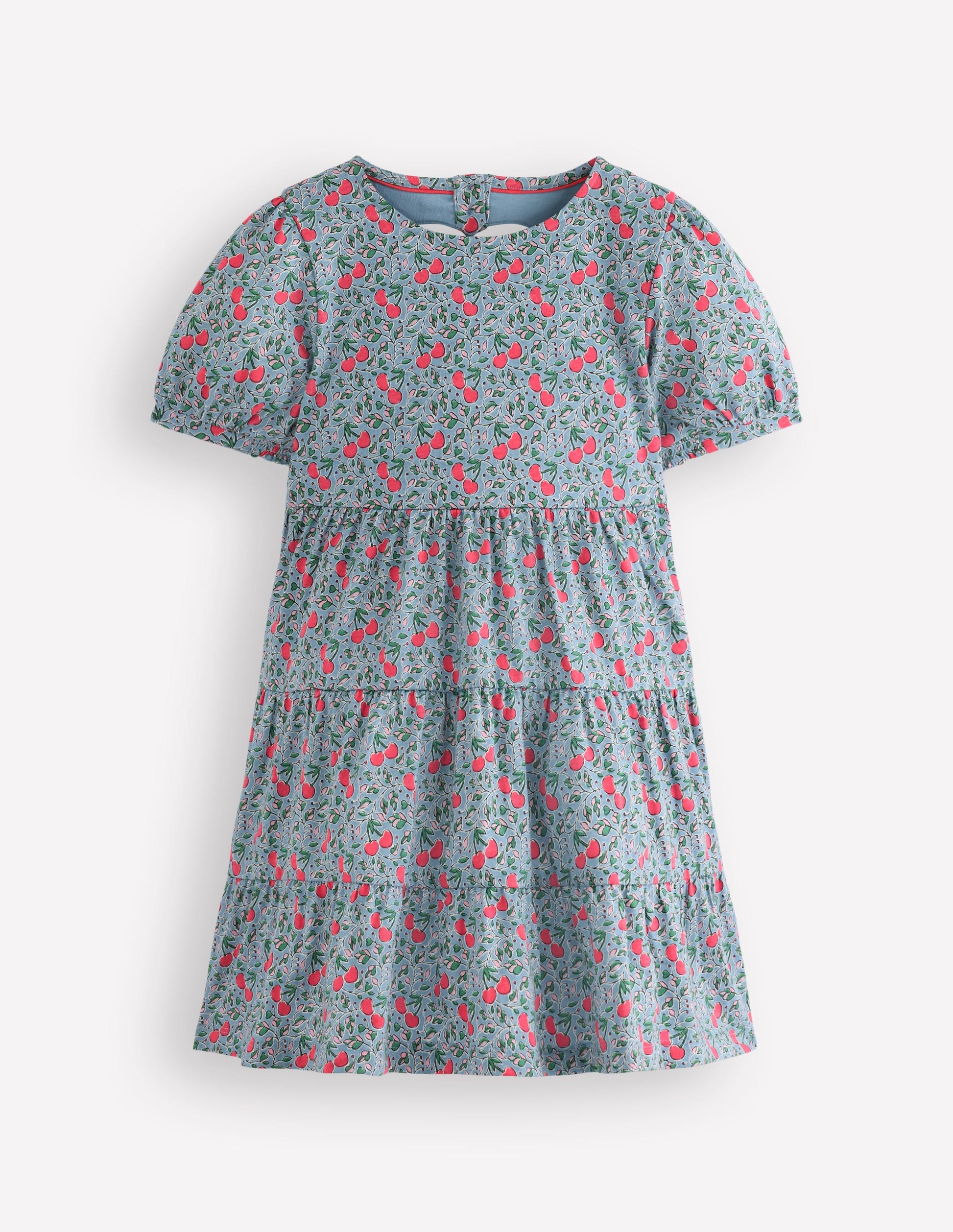 Heart Back Jersey Dress-Cherries-1