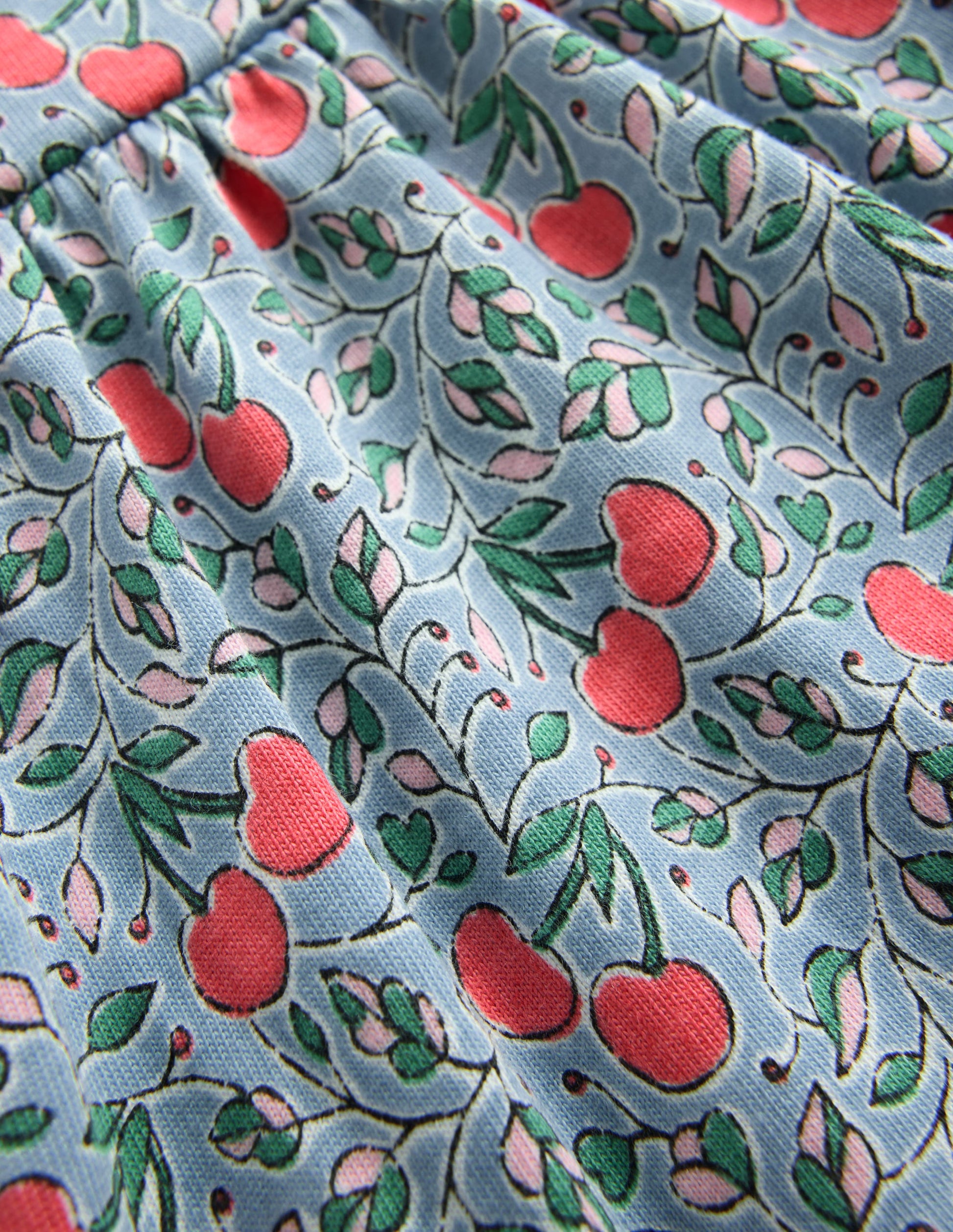 Heart Back Jersey Dress-Cherries-3
