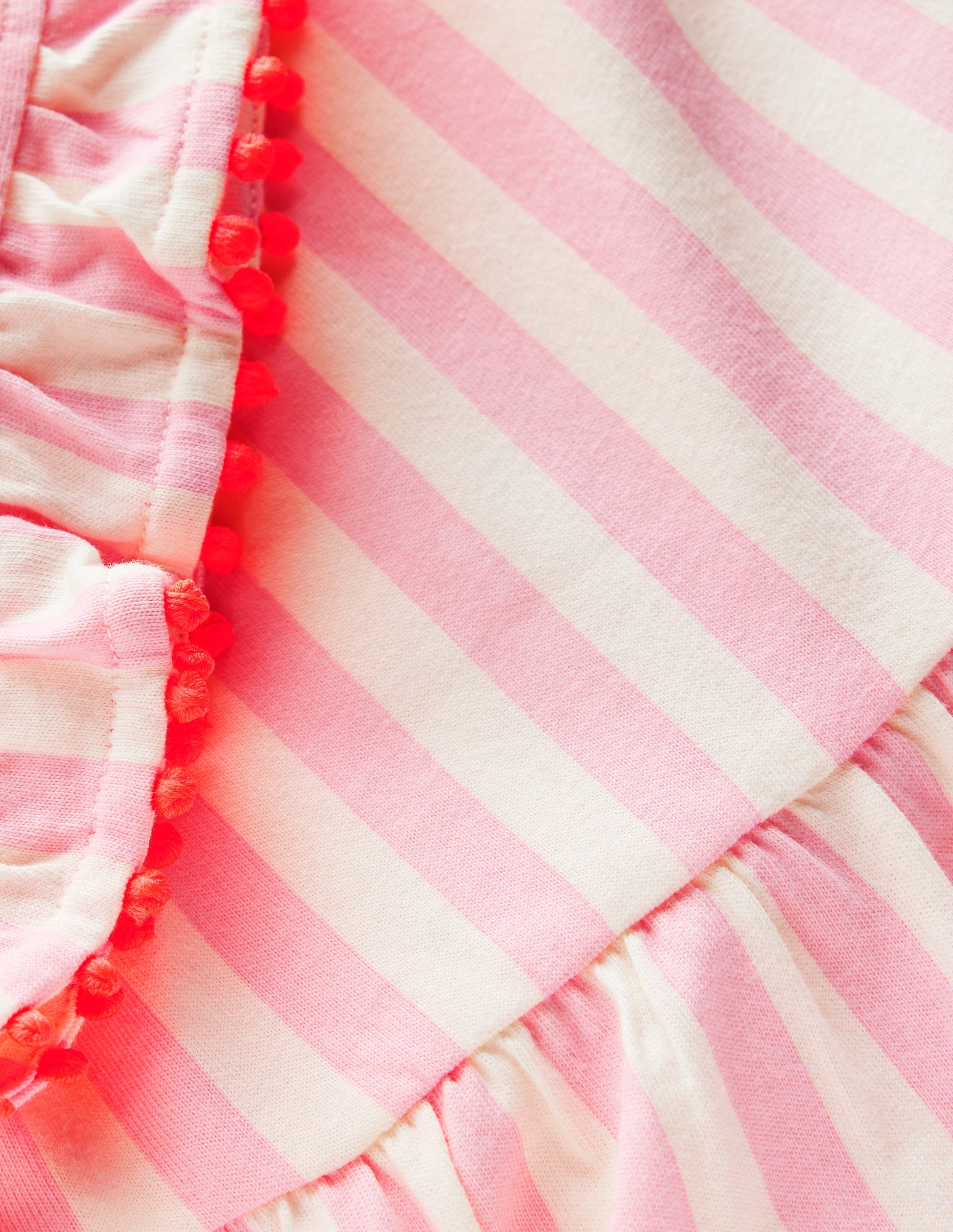 Bow Back Jersey Dress-Pink Stripe-6