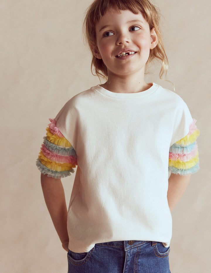 Fun Tulle Top-White