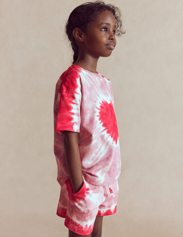 Tie Dye Logo Top-Vintage Pink Heart