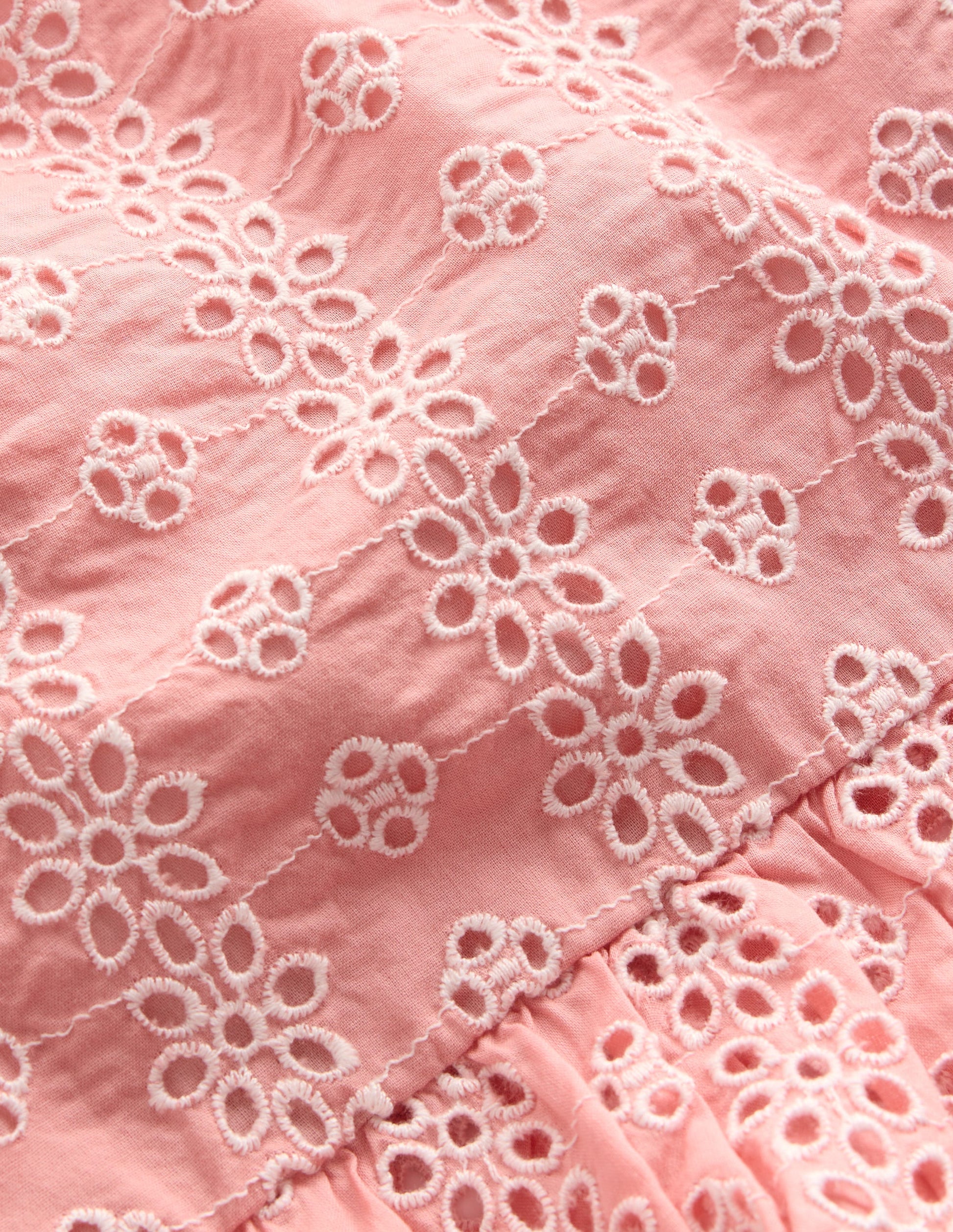 Peplum Woven Top-Almond Pink Broderie-4