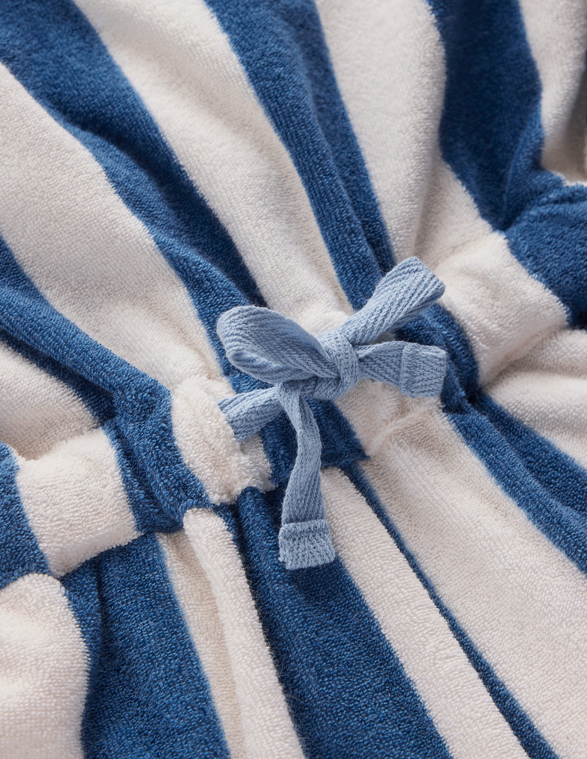 Relaxed Towelling Playsuit-Denim Blue Stripe - Image 3