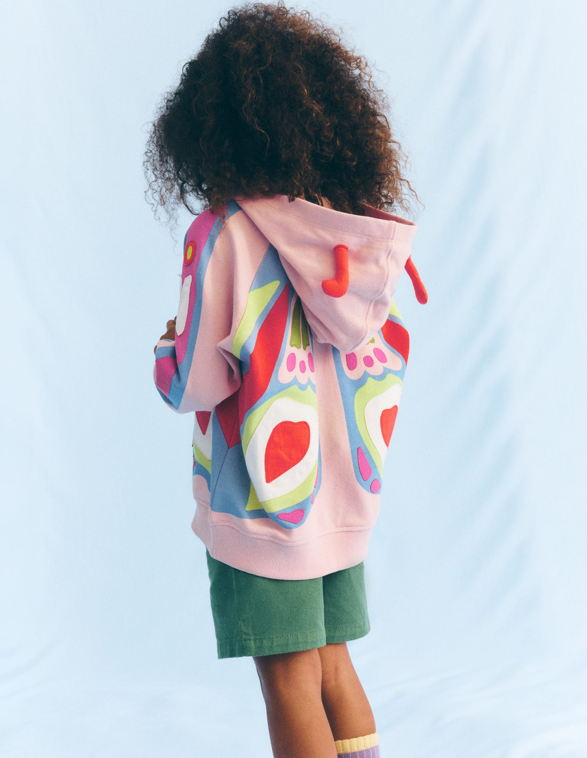 Novelty Relaxed Hoodie-Pink Butterfly-5