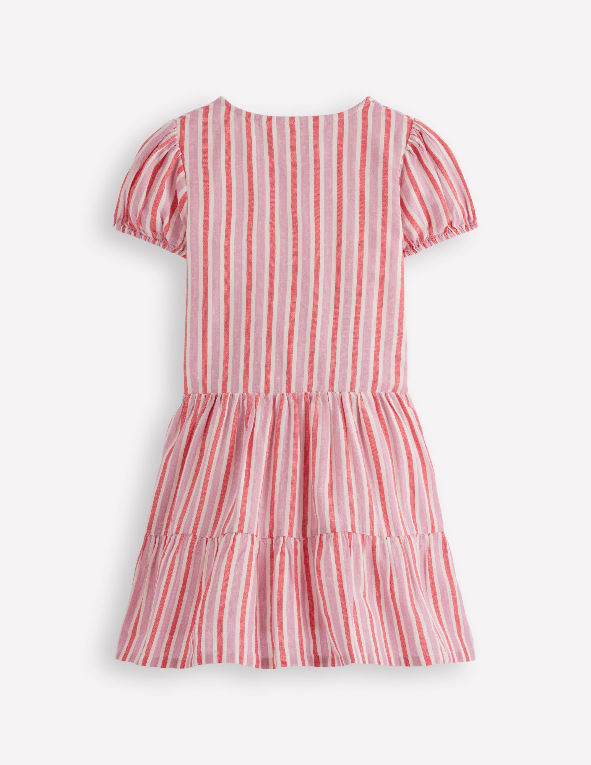Tiered Shirt Dress-Formica Pink Stripe - Image 4