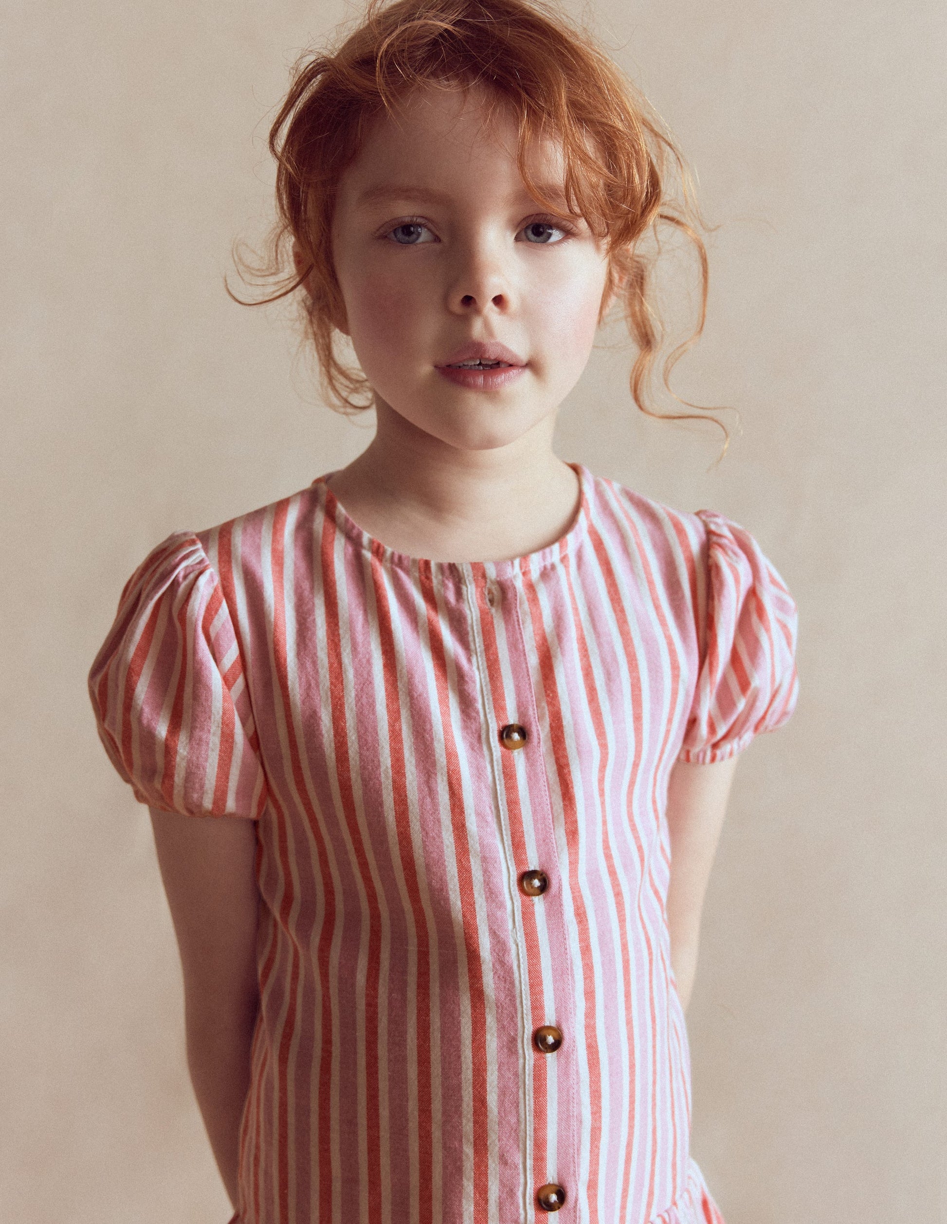 Tiered Shirt Dress-Formica Pink Stripe-2