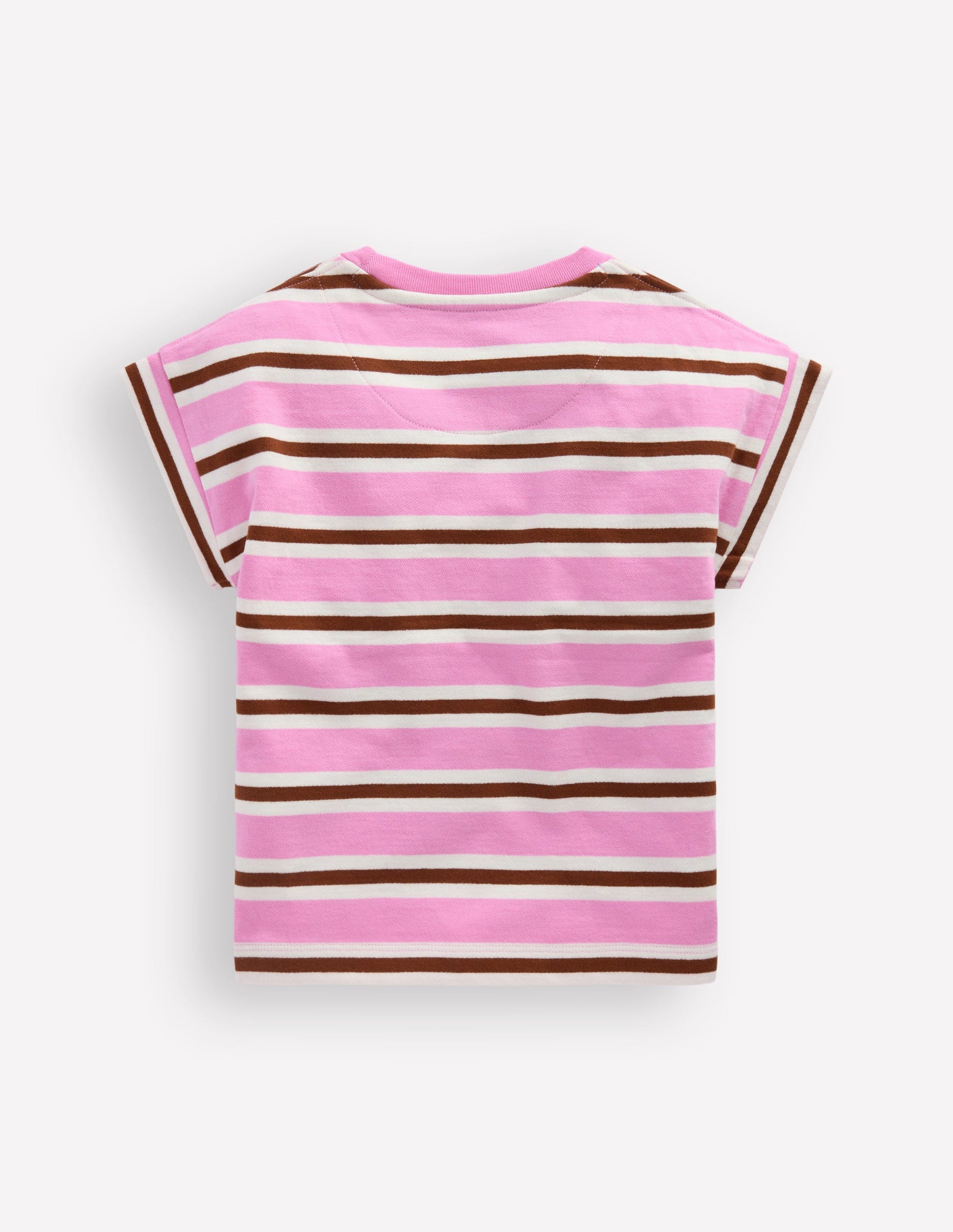 Short Sleeve Sweat Top-Water Lilly Pink/ Russet-2