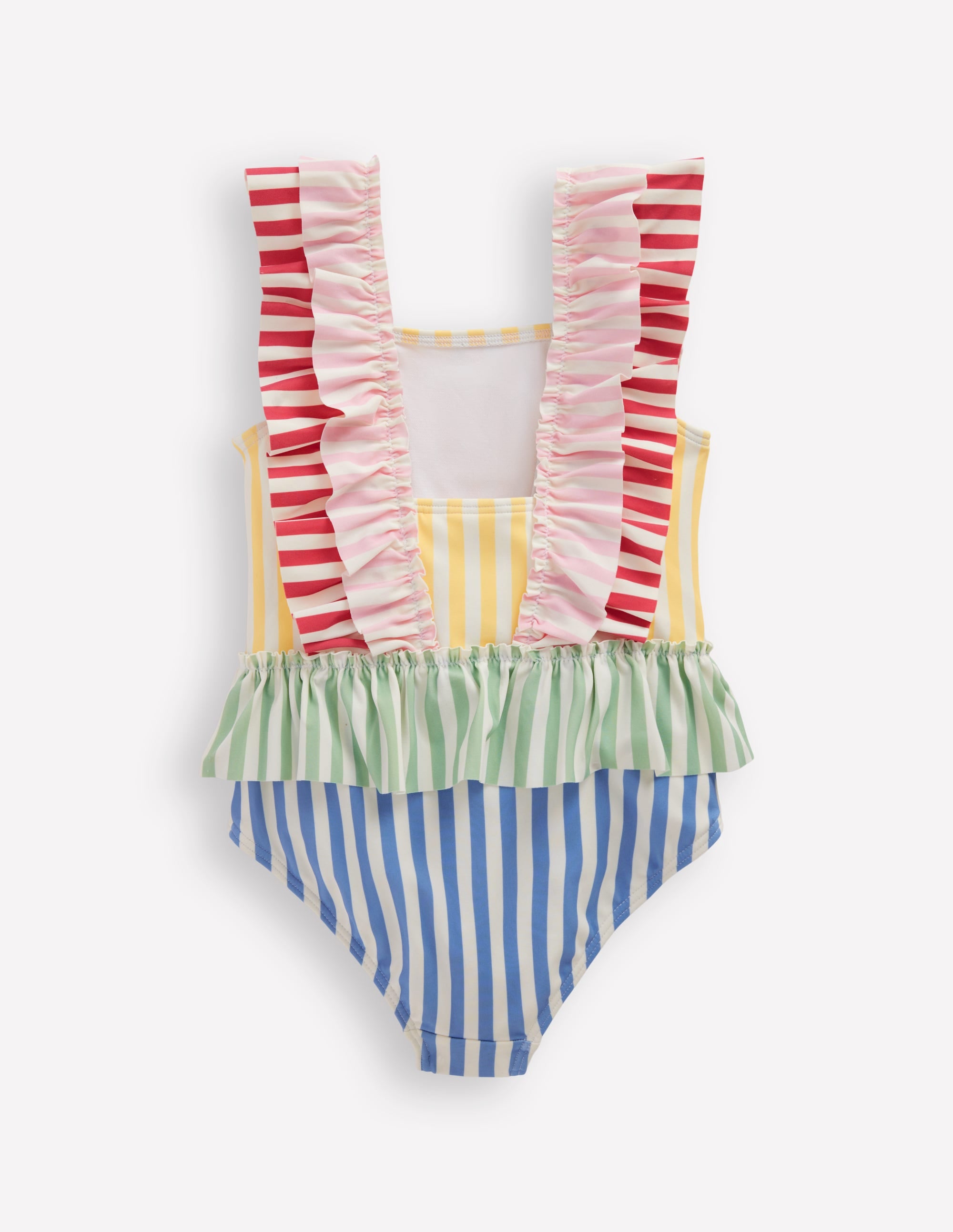 Frill Peplum Swimsuit-Hotchpotch Stripe - Image 2