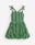 Ruched Bodice Bubble Dress-Green Broderie