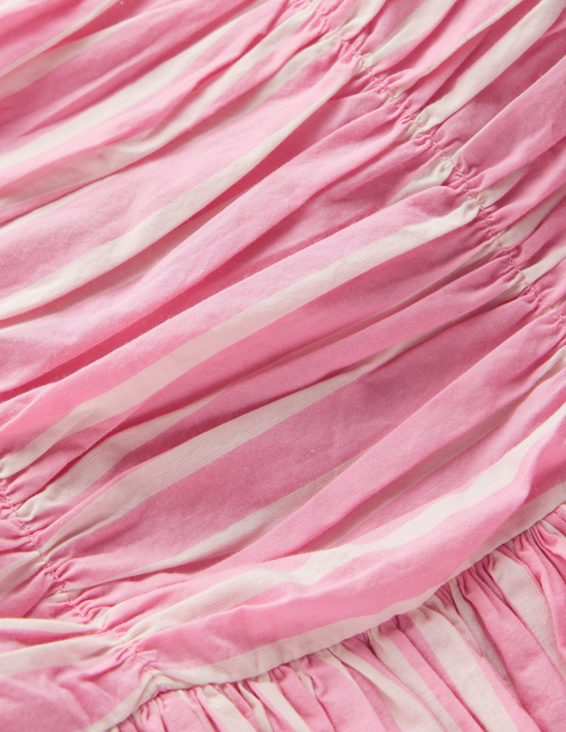 Ruched Bodice Bubble Dress-Formica Pink Stripe-3