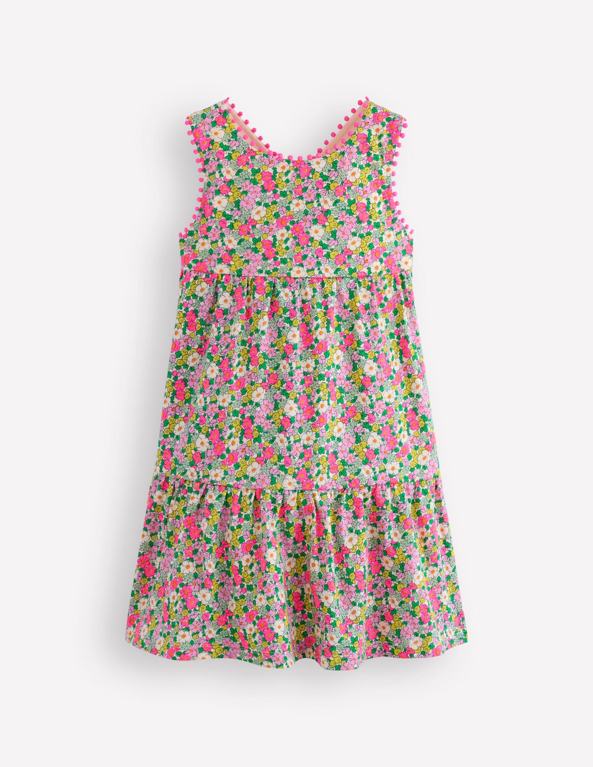 Jersey Cross-back Dress-Ditsy Floral-1