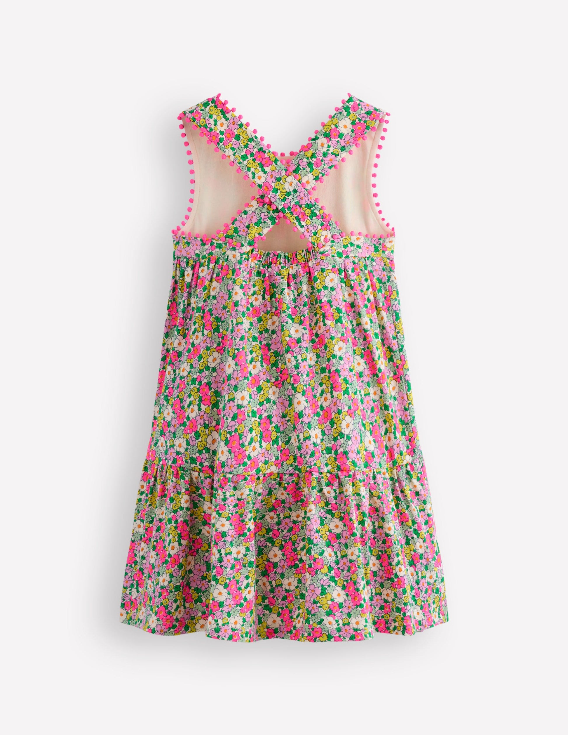 Jersey Cross-back Dress-Ditsy Floral-2