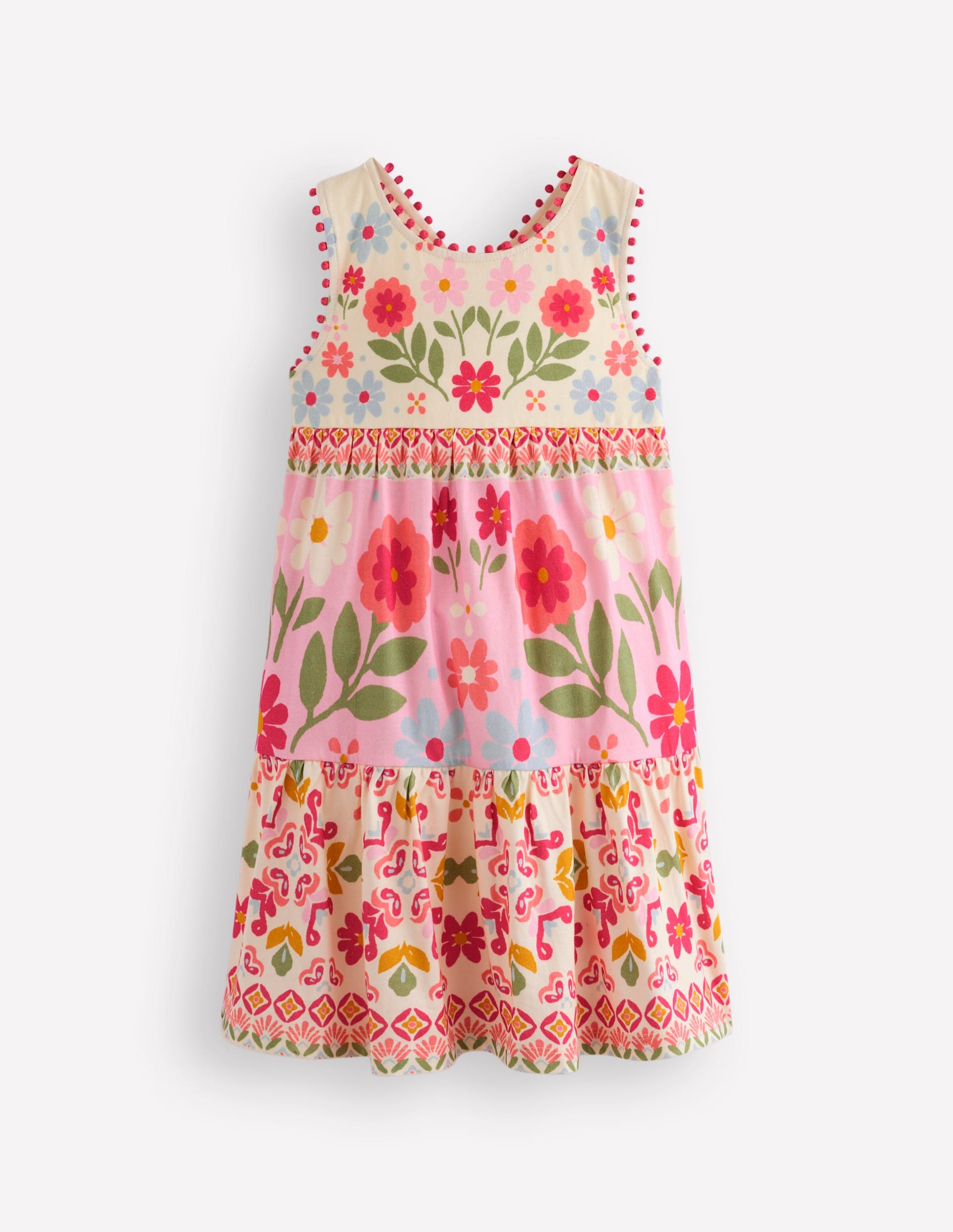 Jersey Cross-back Dress-Hotchpotch Floral-1