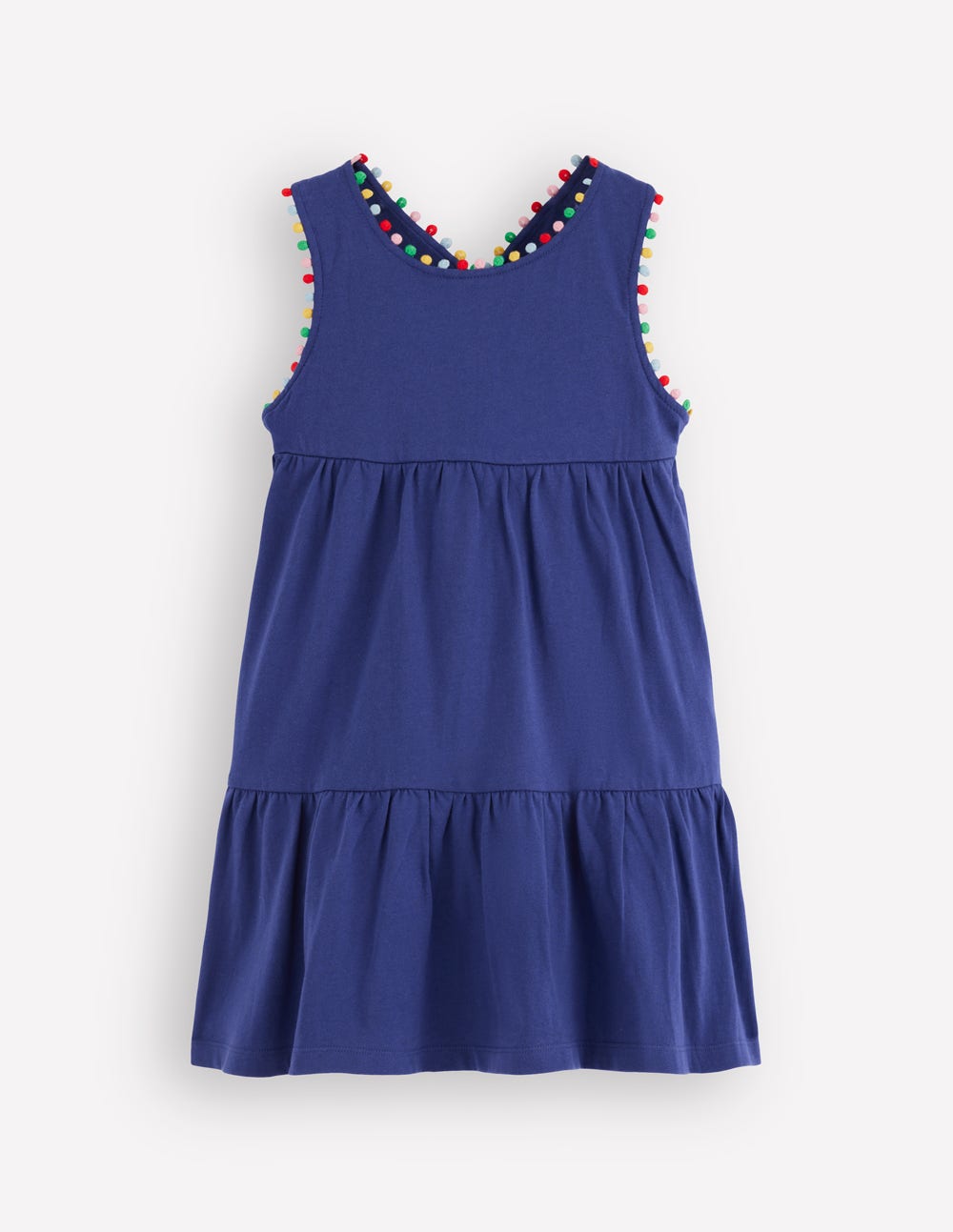 Jersey Cross-back Dress-Starboard Blue-1