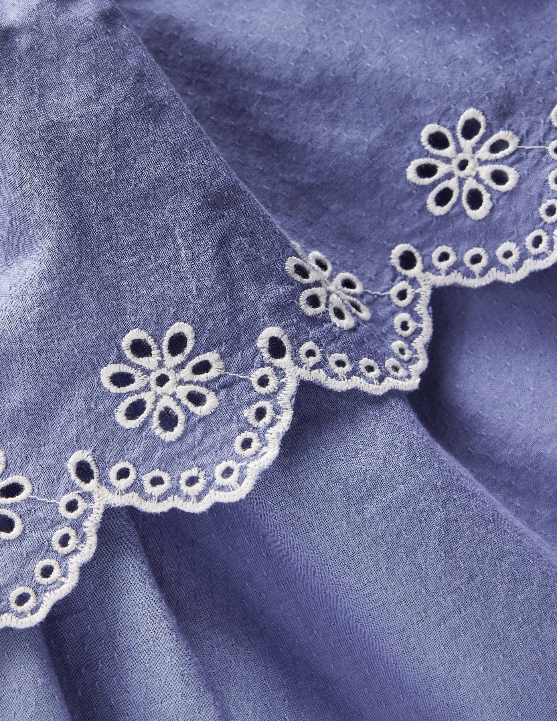 Broderie Rara Jersey Dress-Dusty Blue-5