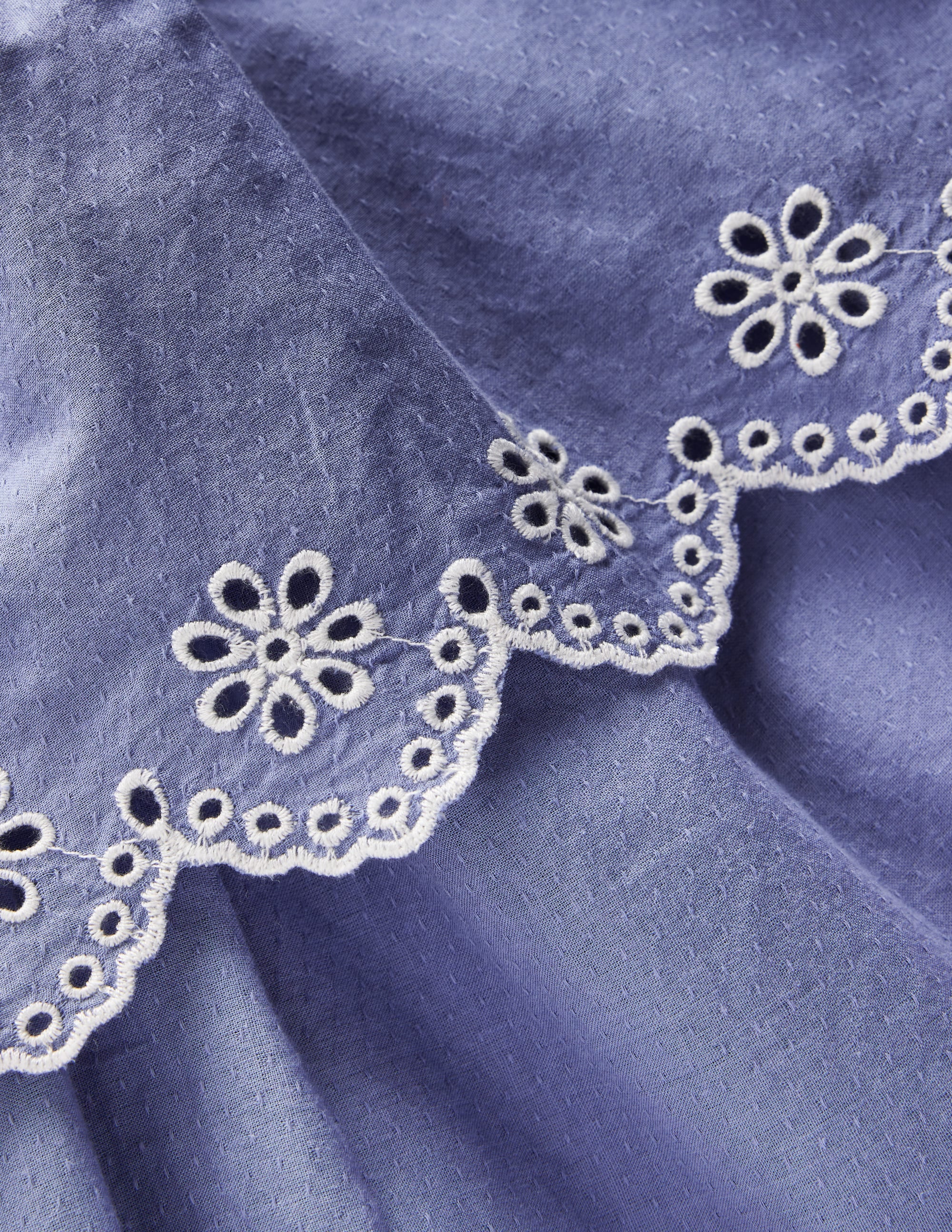 Broderie Rara Jersey Dress-Dusty Blue - Image 5