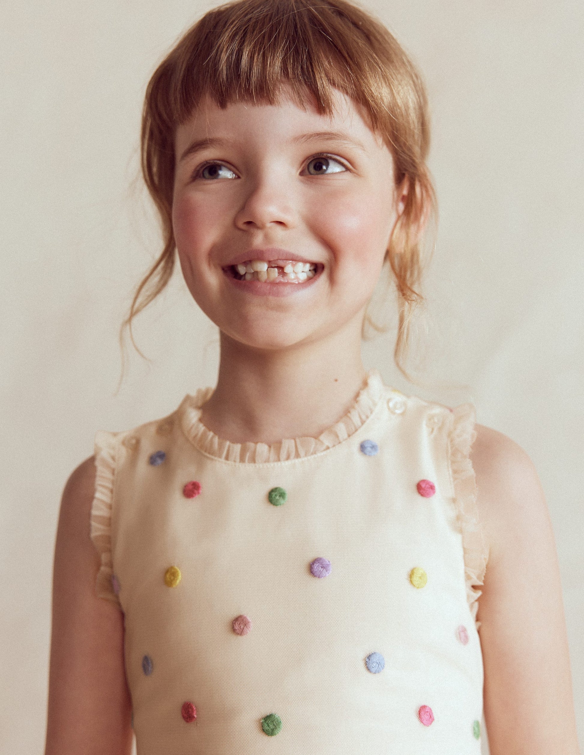 Spot Occasion Dress-Soft Ivory Multi Spot-4