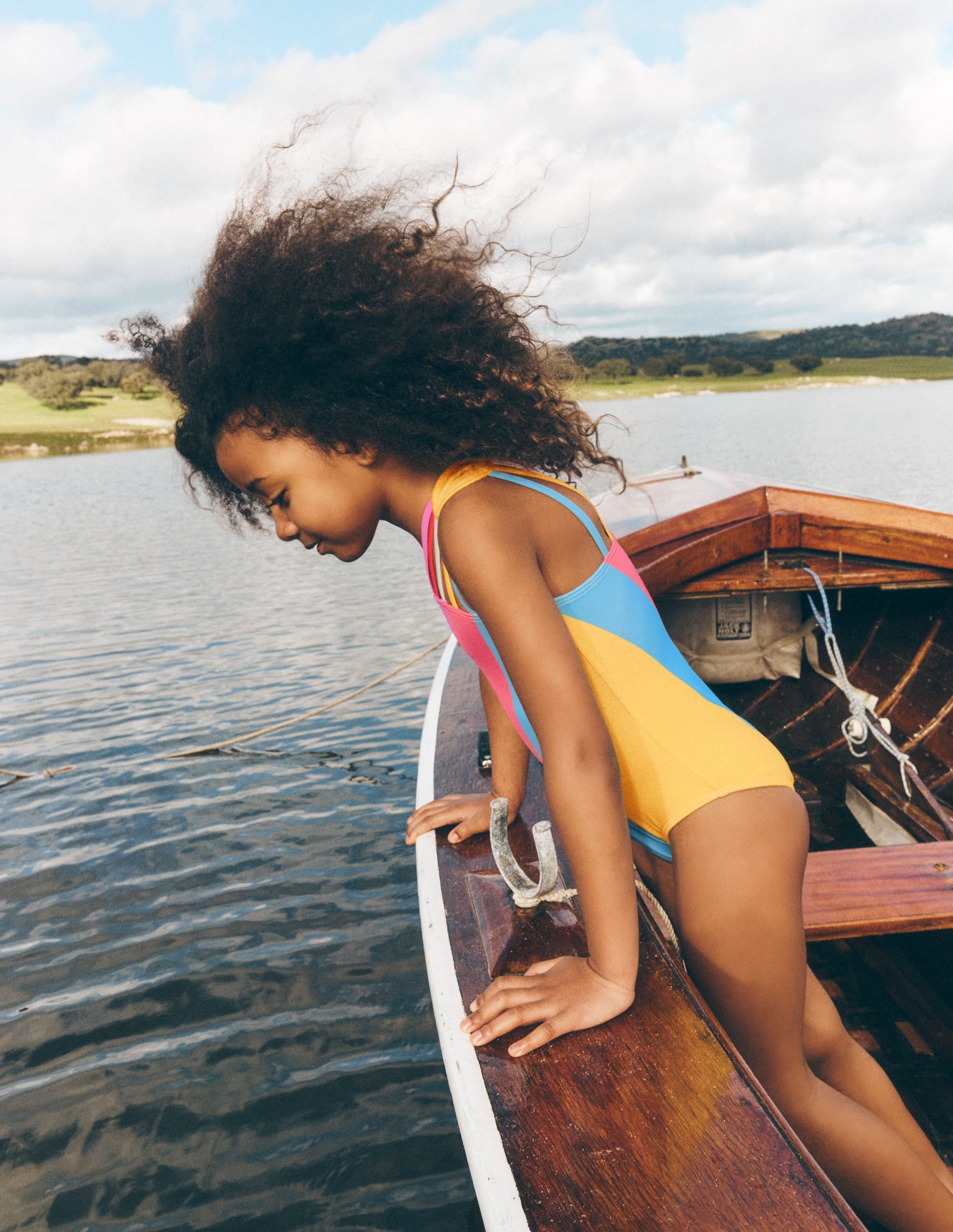 One Shoulder Ray Swimsuit-Rainbow - Image 1