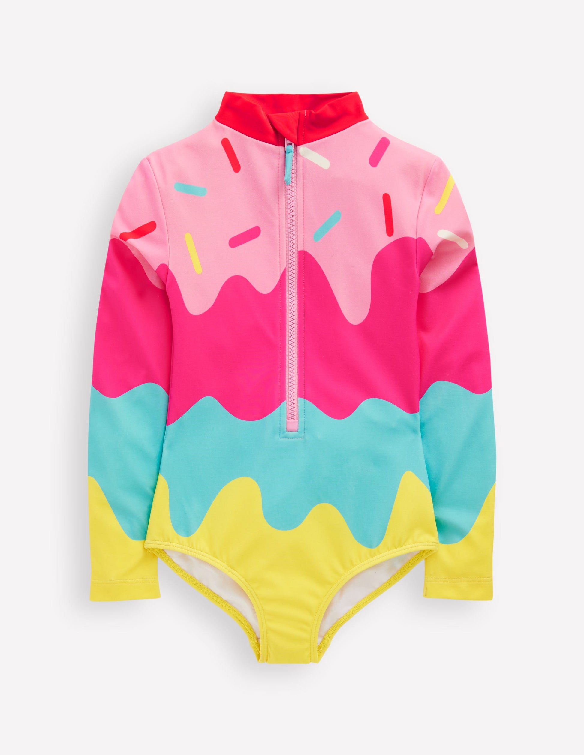Fun Long Sleeve Swimsuit-Ice Cream-1