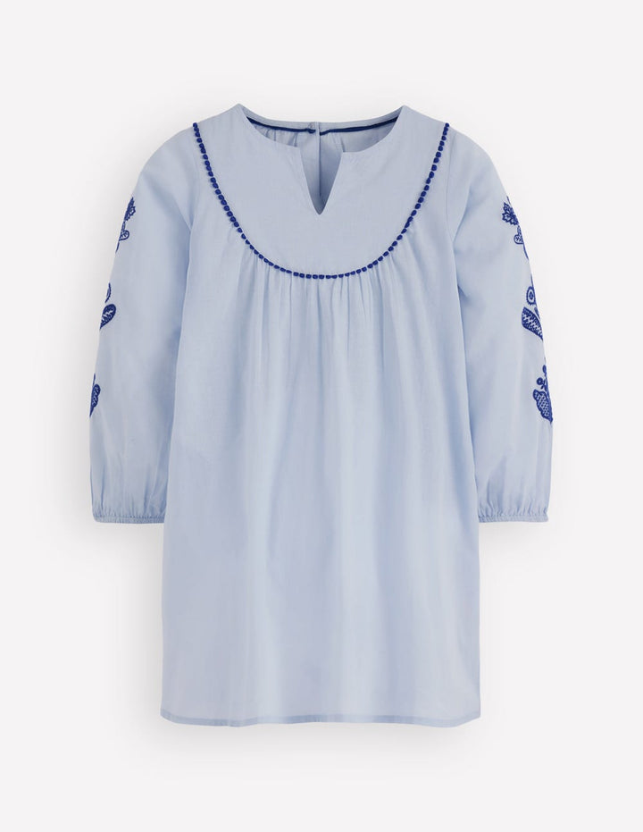 Swim Kaftan-Misty Blue