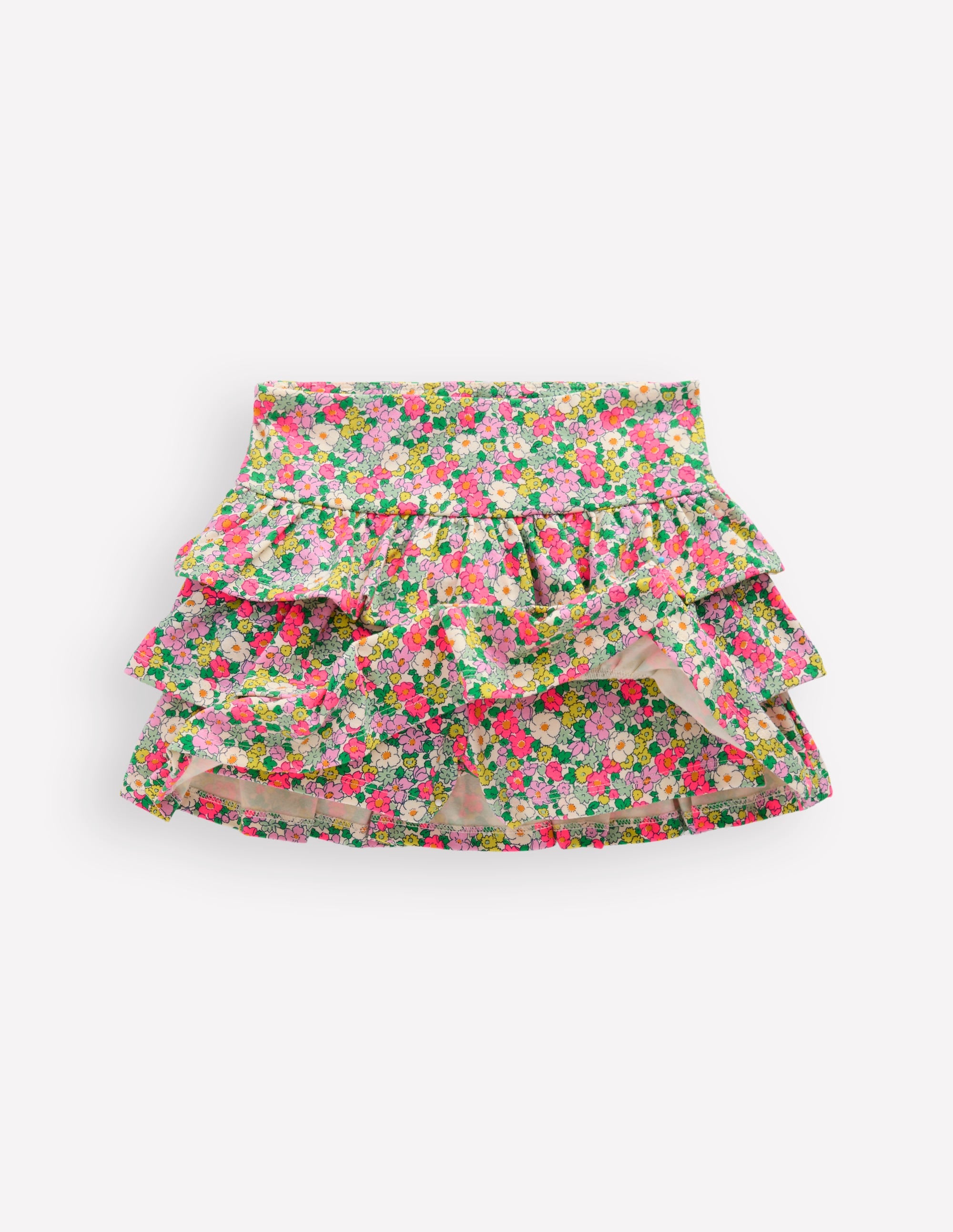 Frill Jersey Skort-Multi Summer Flowerbed - Image 4